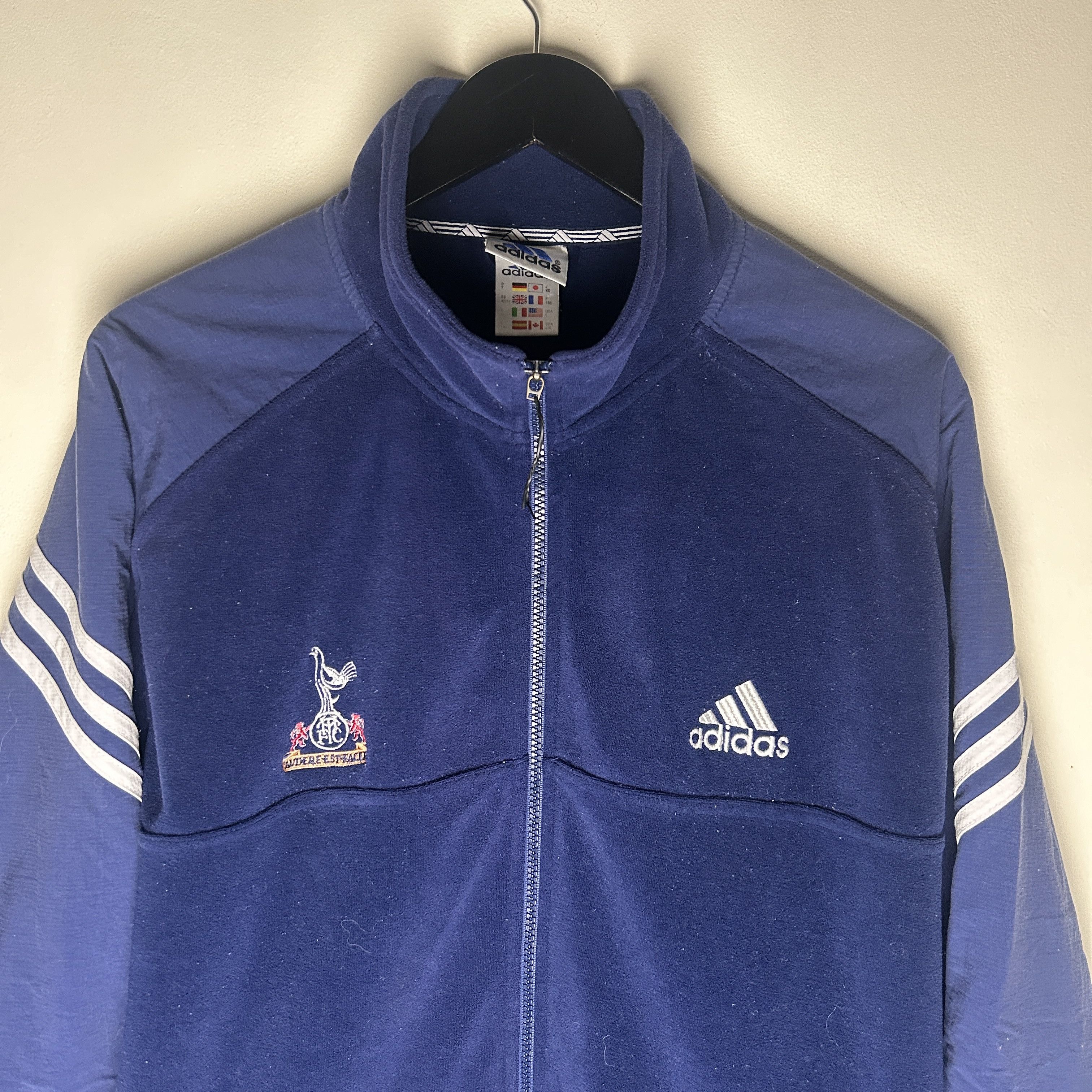 Adidas Vintage Adidas Tottenham Hotspur Fleece Jacket Size US L / EU 52-54 / 3 - 2 Thumbnail