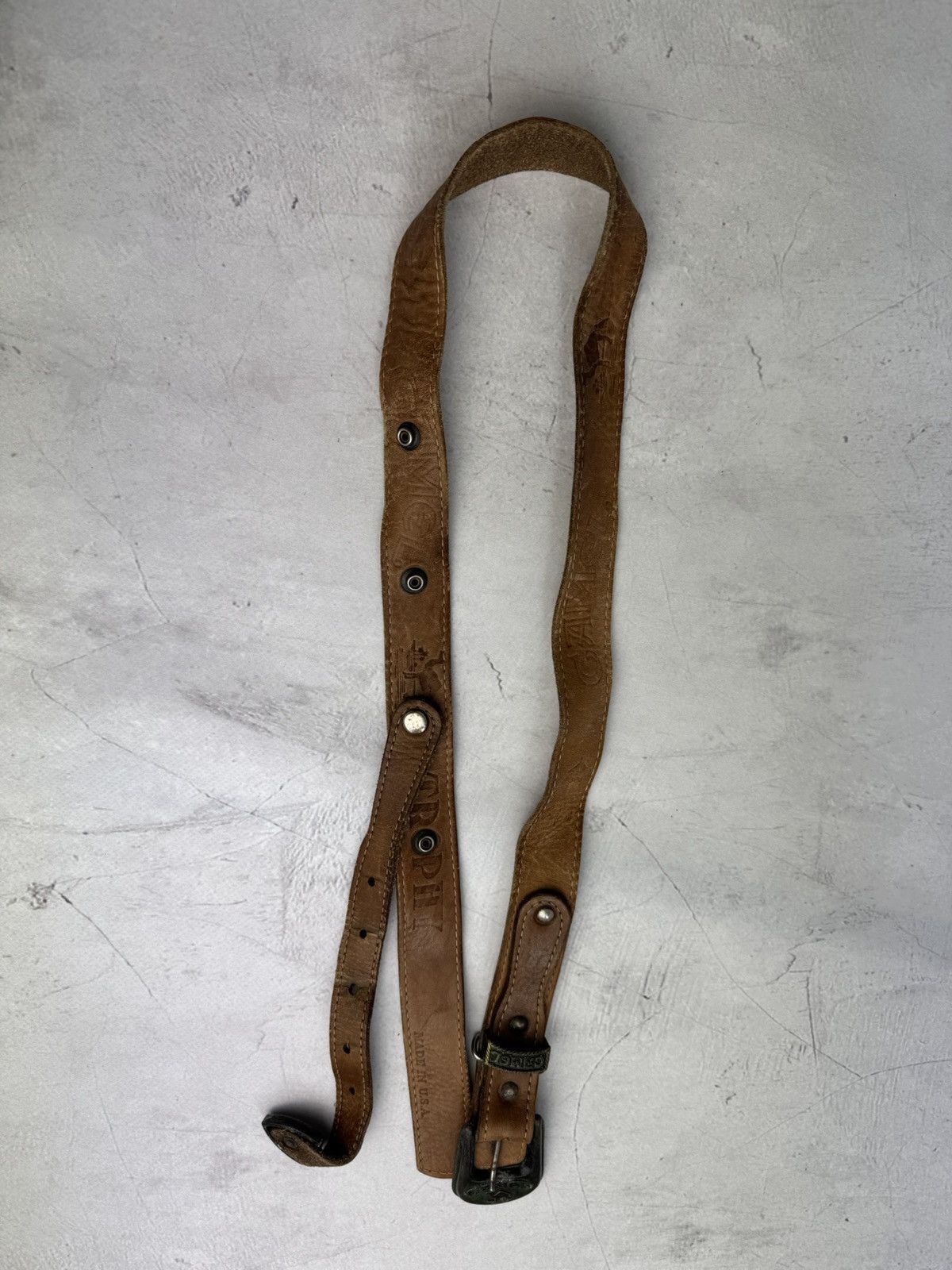 Camel Camel trophy Leather Brown Belt Vintage Size ONE SIZE - 2 Thumbnail