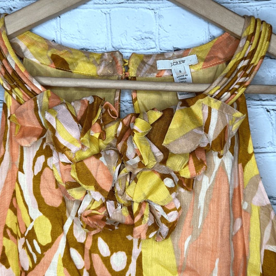 J.Crew J. Crew Women Blouse Sleeveless Tank Top Ruffles Neck Crew Neck Multicolor Size S Womens Size S / US 4 / IT 40 - 2 Thumbnail