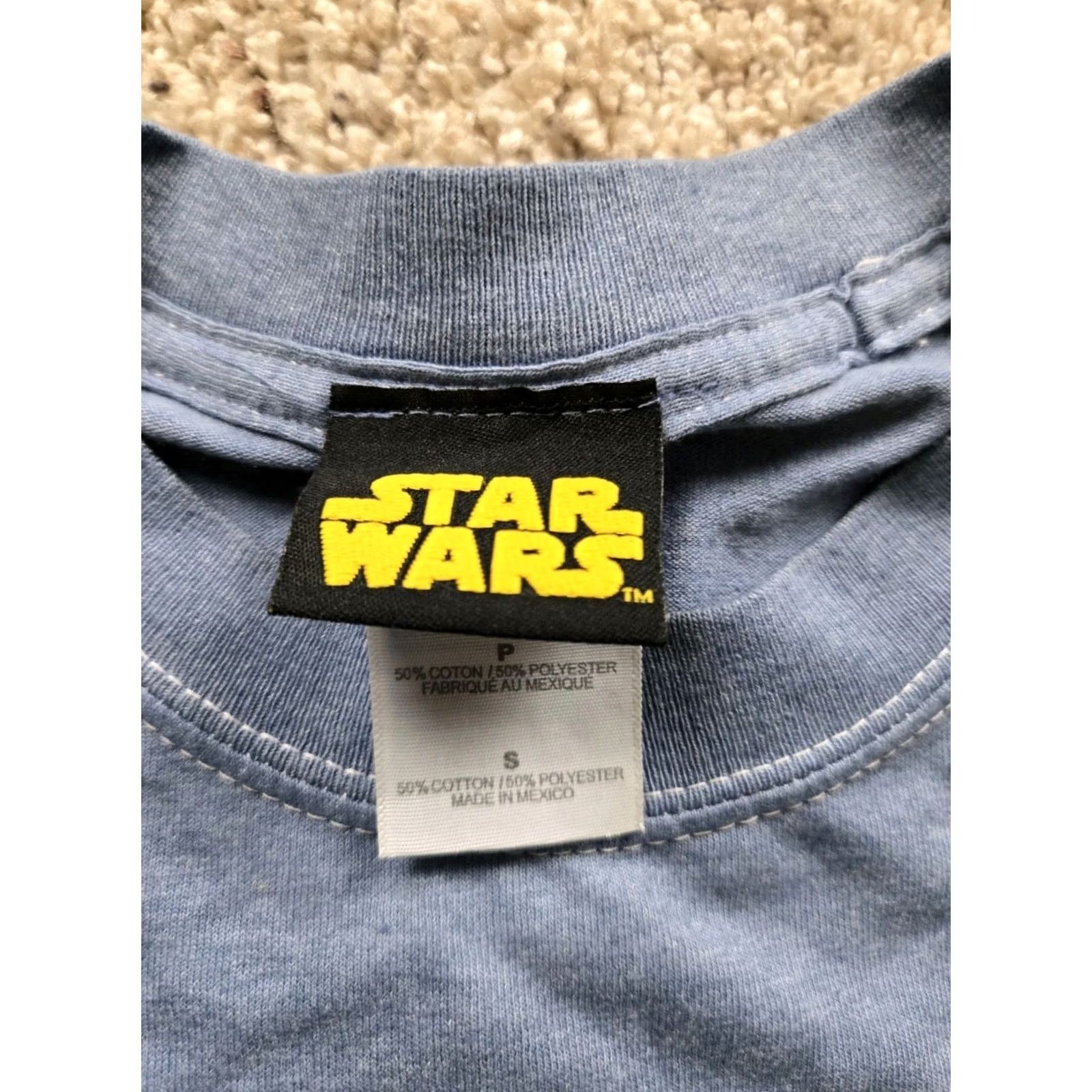 Hope VINTAGE Lucasfilm Star Wars T-Shirt Mens Small Blue Luke Skywalker 2005 100% Cotton Shirt Short Sleeve Crew Neck Size US S / EU 44-46 / 1 - 4 Thumbnail