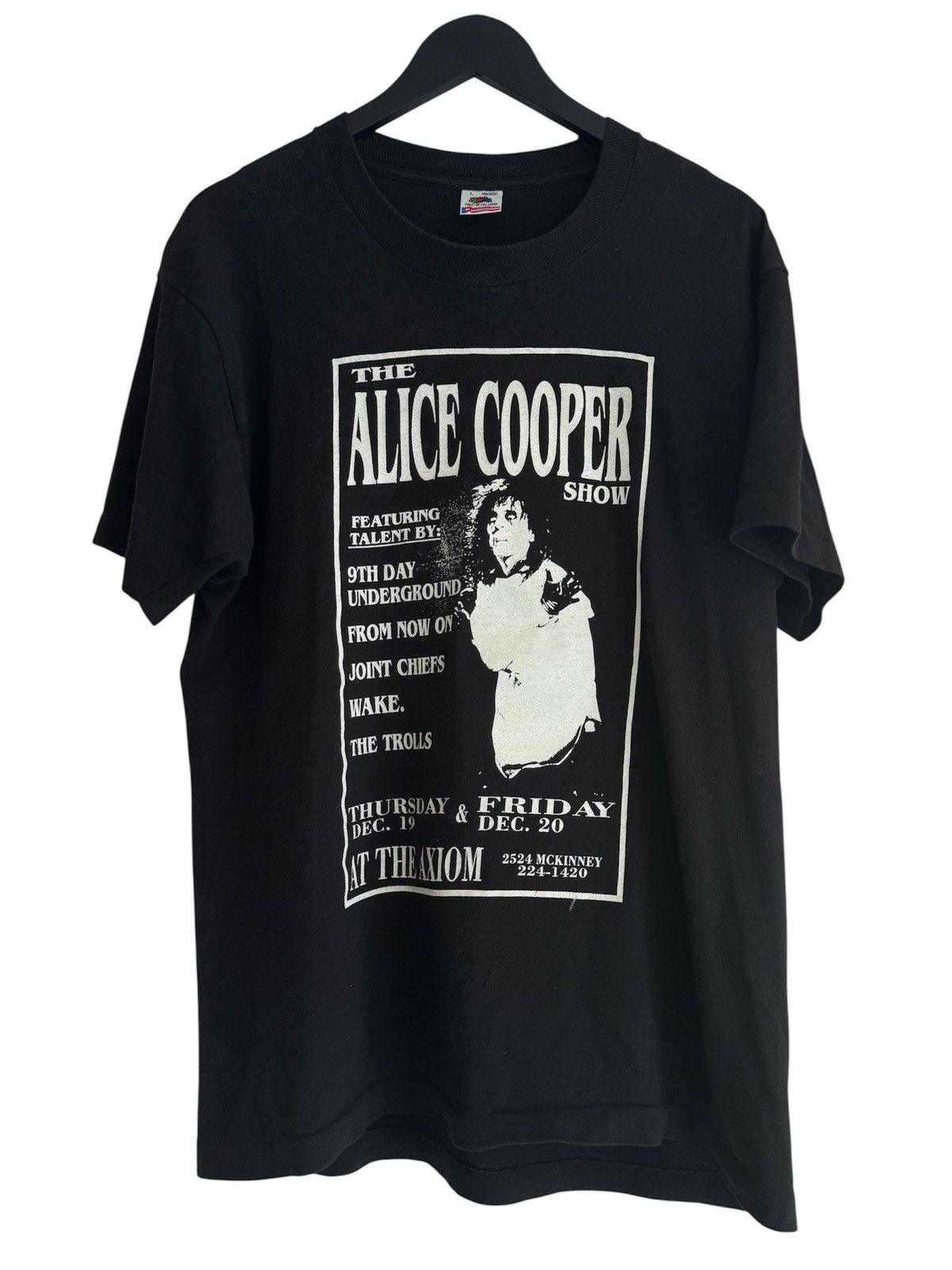 Vintage 1990 Single Stitch Alice Cooper Vintage Black Graphic Tee Size US L / EU 52-54 / 3 - 1 Thumbnail