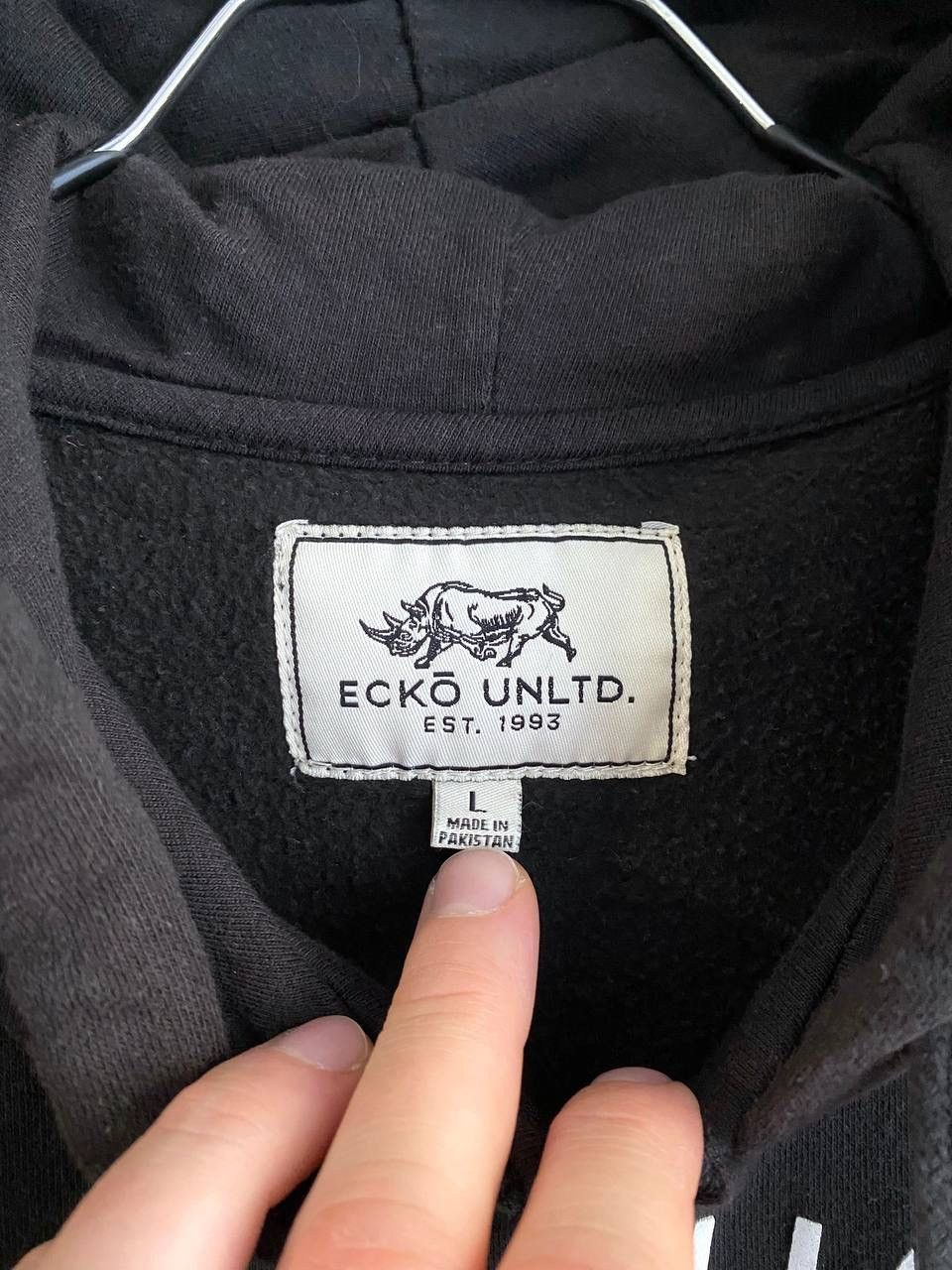 Ecko Unltd. Ecko Unlimited Worldwide Y2K Full Zip Black Hoodie, Size L Size US L / EU 52-54 / 3 - 10 Thumbnail