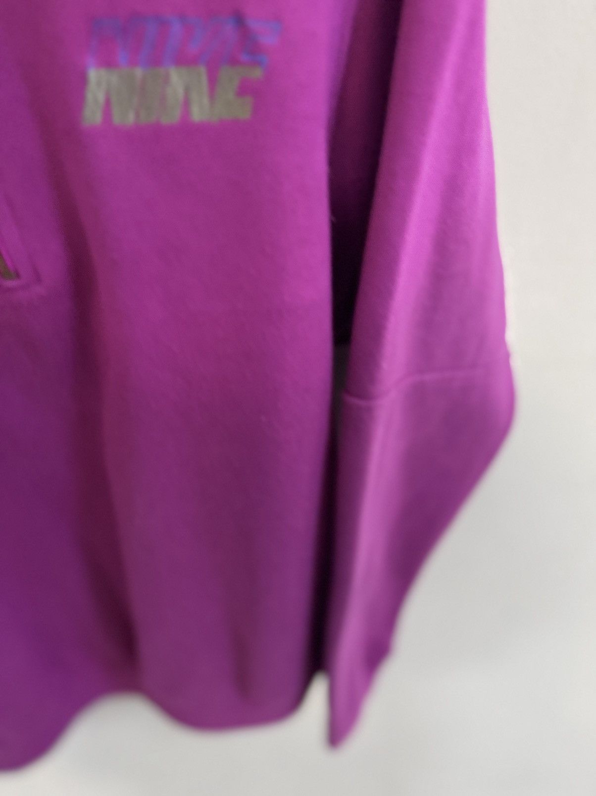 Nike × Vintage 90s Nike Swoosh Vintage Y2K 1/4 Zip Oversized Retro Sweater Size US M / EU 48-50 / 2 - 4 Thumbnail