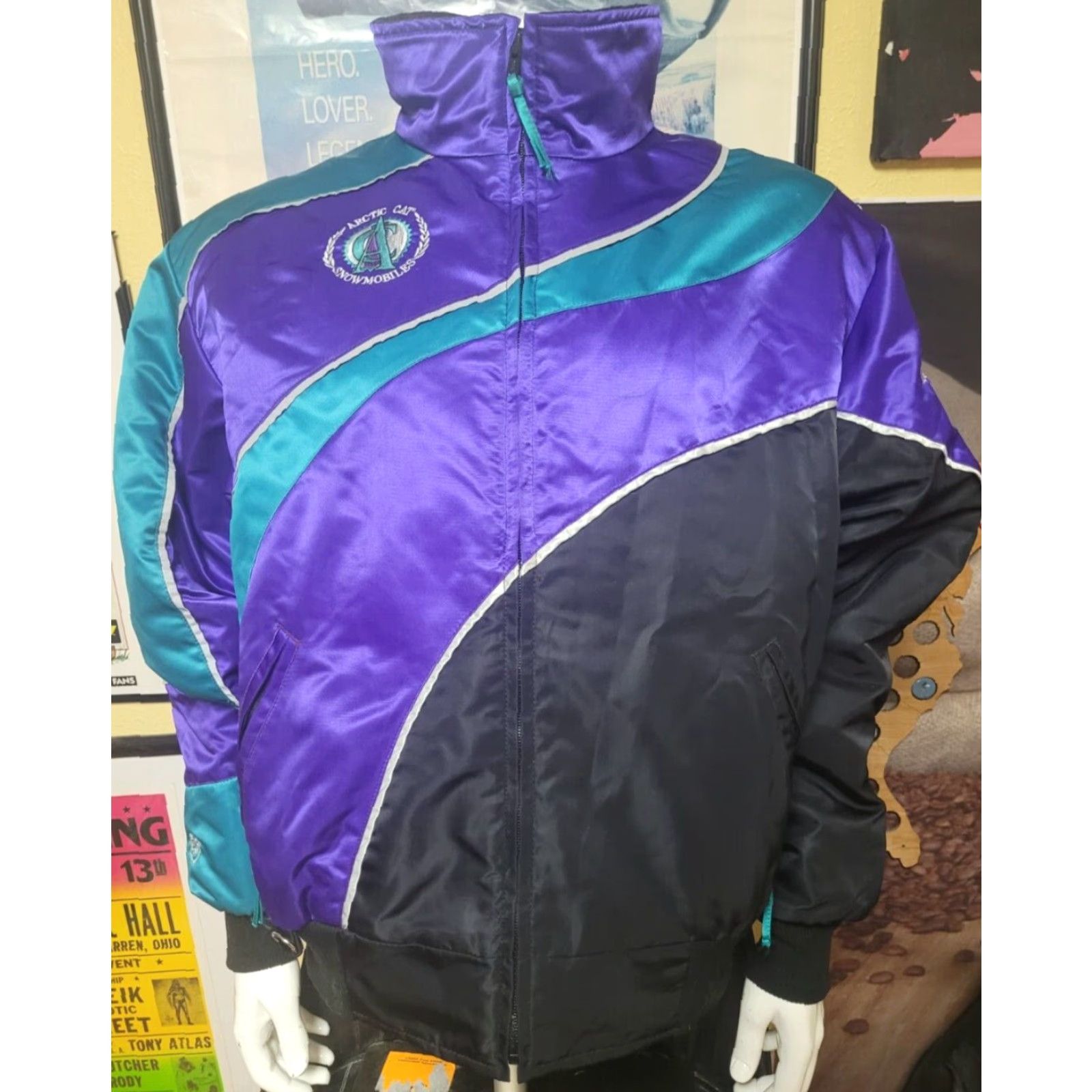 Vintage VTG 90s Arctic Cat Snowmobile Winter Jacket Medium Thinsulate Size US M / EU 48-50 / 2 - 2 Thumbnail