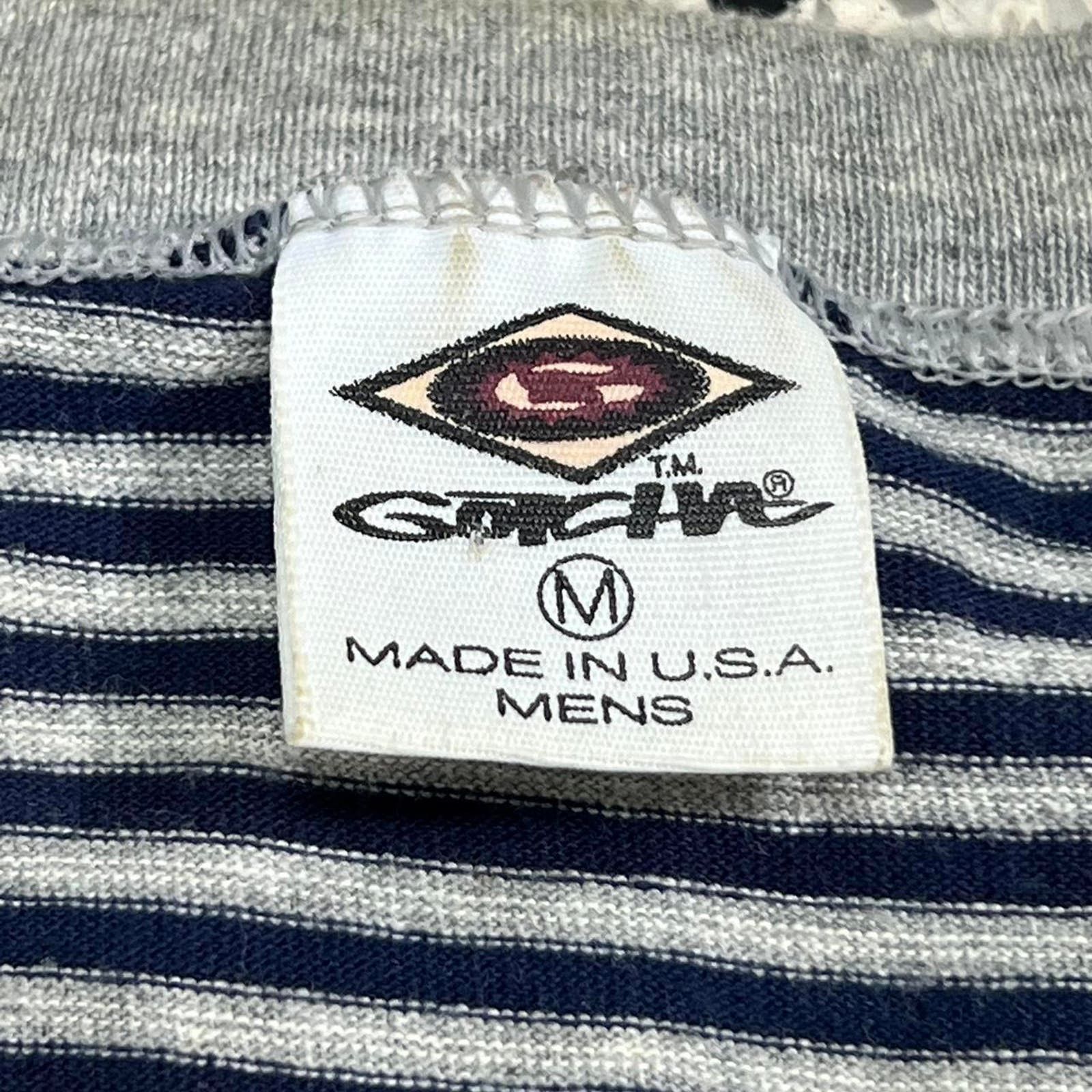 Hook-Ups × Vintage VINTAGE Y2K GOTCHA BRAND STRIPED TEE Size US M / EU 48-50 / 2 - 3 Thumbnail