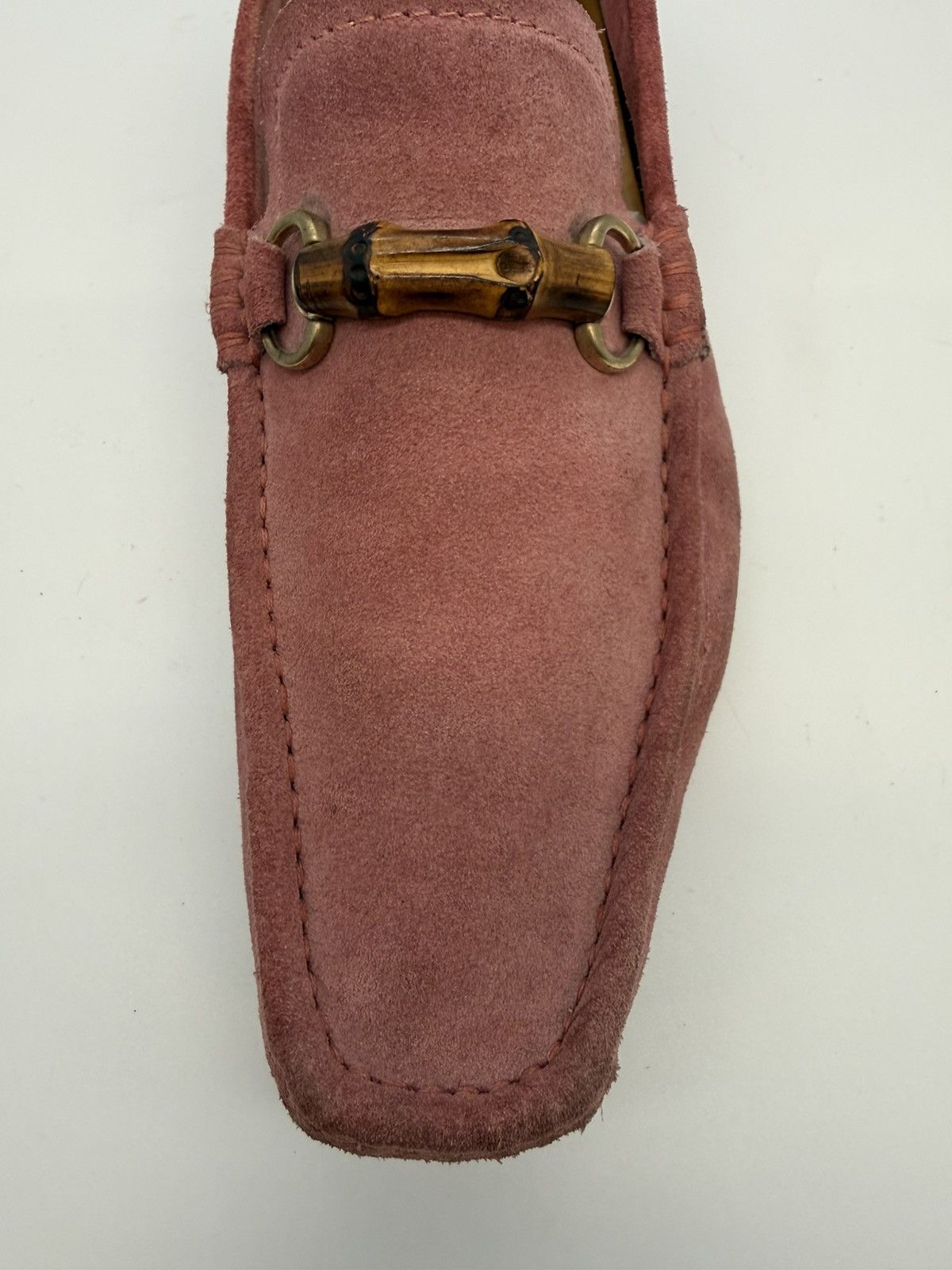 Gucci Gucci Bamboo Horsebit Suede Driving Loafers —Dusty Rose Pink Size US 11 / EU 44 - 7 Thumbnail