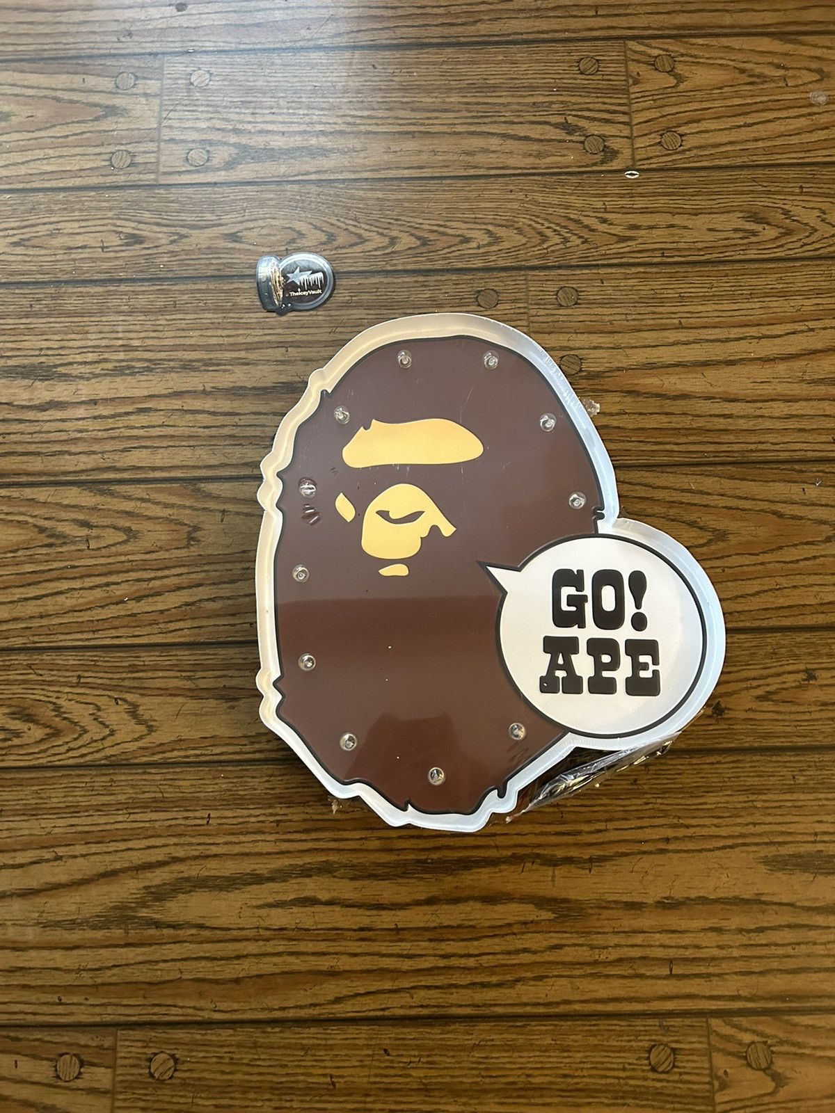 image of New Ss24 Bape Led Sign in White, Men's