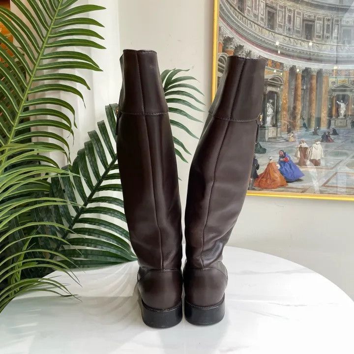 Louis Vuitton Louis Vuitton Leather Mid-Calf Boots in Dark Brown -2508 Size US 6 / IT 36 - 4 Thumbnail