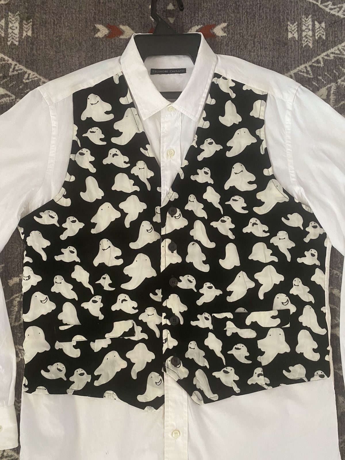 Issey Miyake × Tsumori Chisato CHISATO TSUMORI GIRE DOCKING SHIRT GHOST VEST PATERN Size US M / EU 48-50 / 2 - 2 Thumbnail