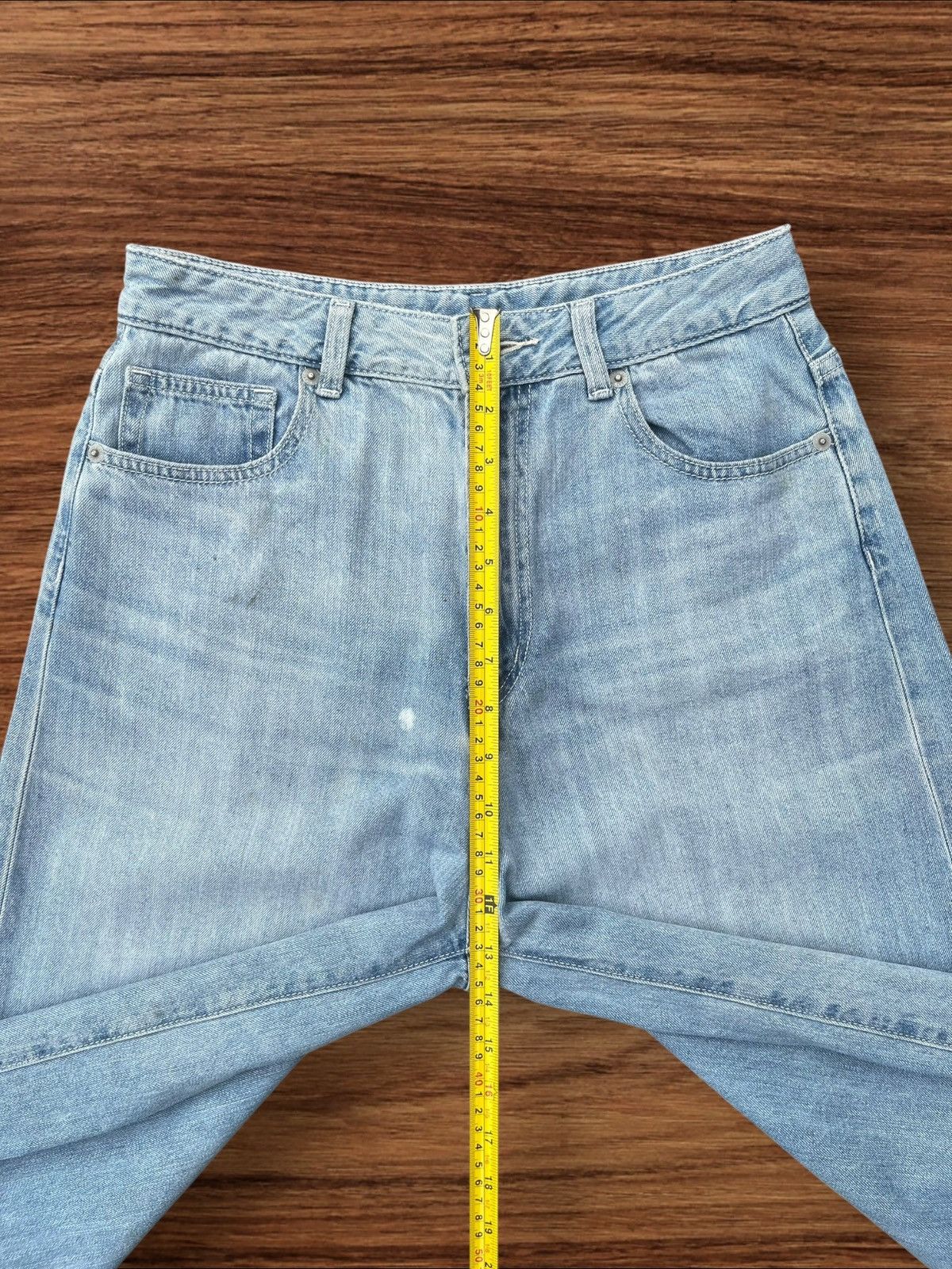 GU × Japanese Brand × Uniqlo Vintage Japanese Brand GU Super Wide Leg Blue Washed Jeans Size 26" / US 2 / IT 38 - 12 Thumbnail