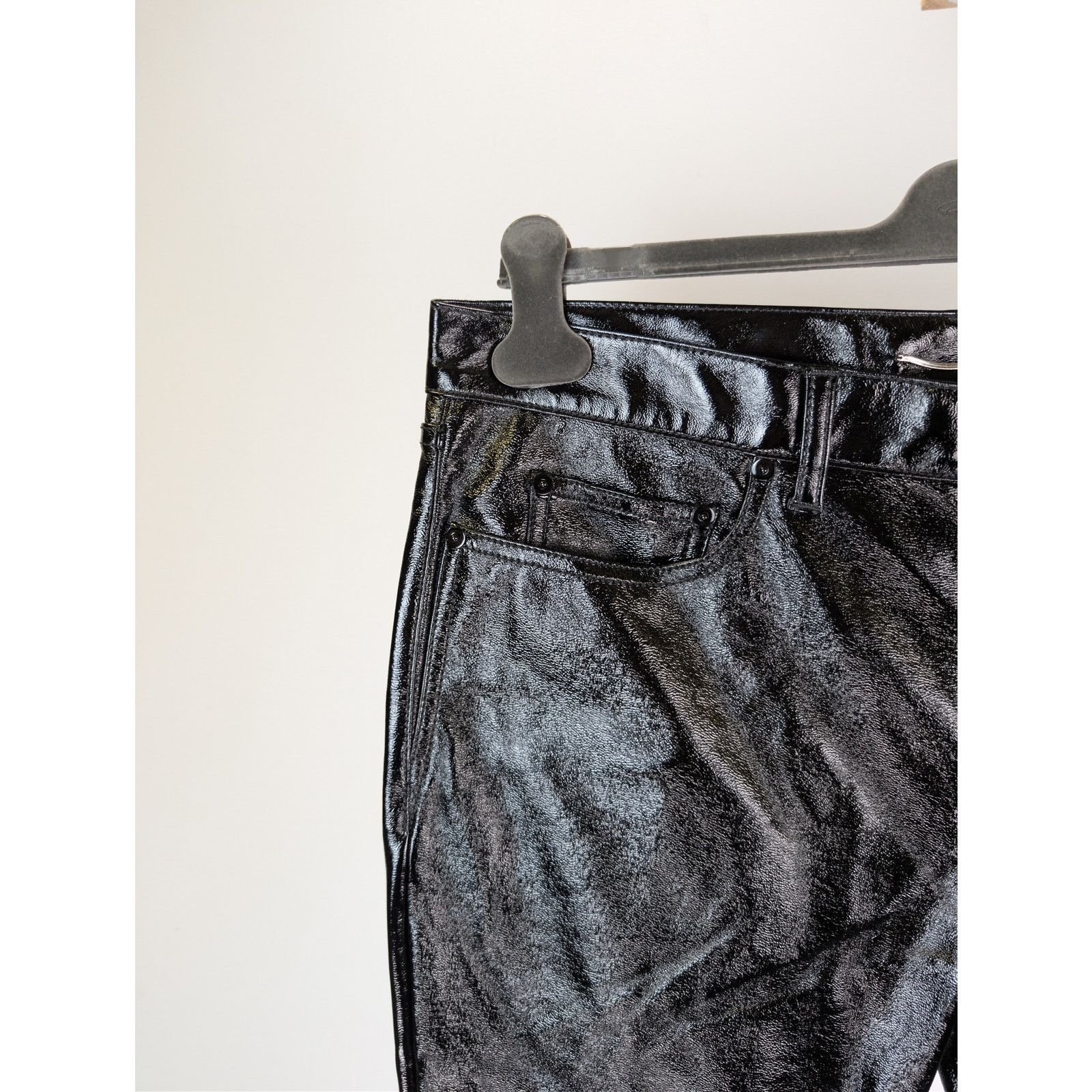 Saint Laurent Paris o1rshd1 Skinny 5 Pocket Med Venice Shiny Lacquered Pants Size US 32 / EU 48 - 6 Thumbnail