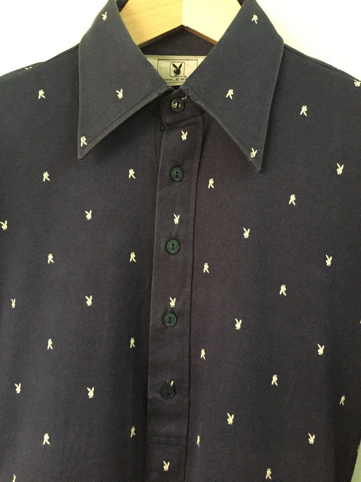 Playboy Vintage 70s Playboy Bunny Polo Long Sleeve Sharp Colar Size US M / EU 48-50 / 2 - 4 Thumbnail