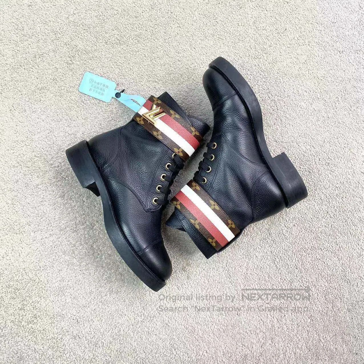 Louis Vuitton Louis Vuitton Presbyopia lace-up booties| Size US 6 / IT 36 - 4 Thumbnail