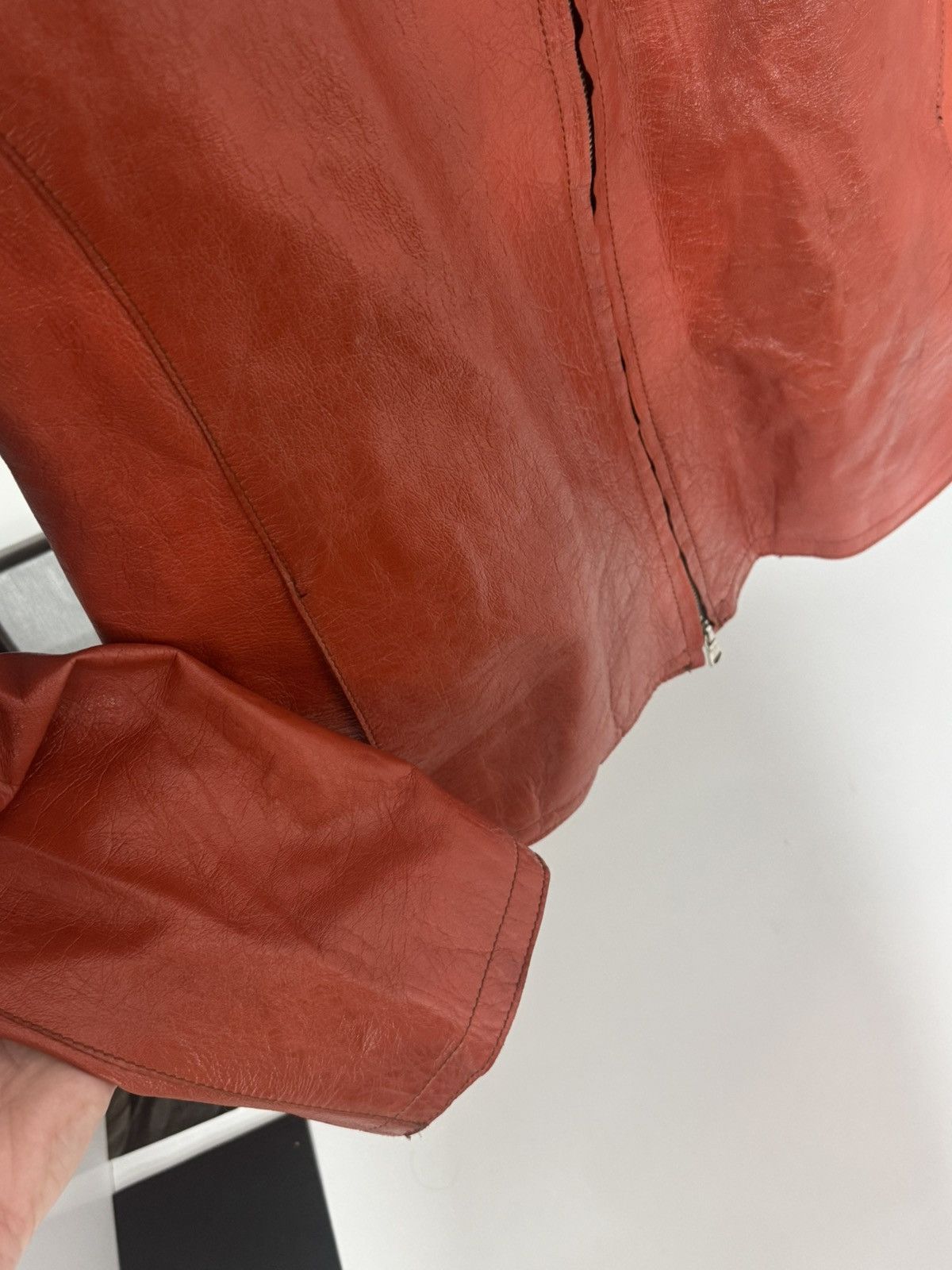 Vera Pelle ✅Vera Pelle red leather archive jacket vintage italian Size US M / EU 48-50 / 2 - 7 Thumbnail