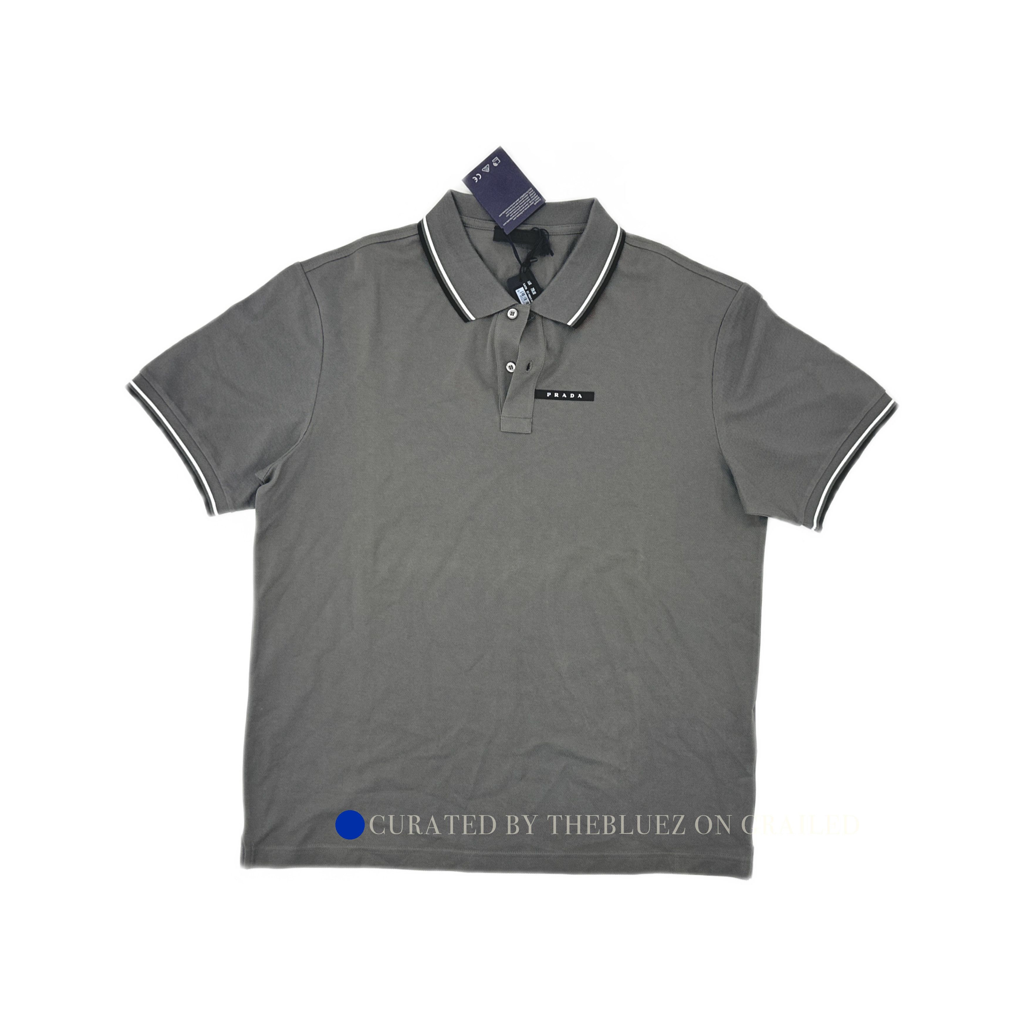 Prada Gray Cotton Polo Shirt in XXL Size US XXL / EU 58 / 5 - 1 Thumbnail
