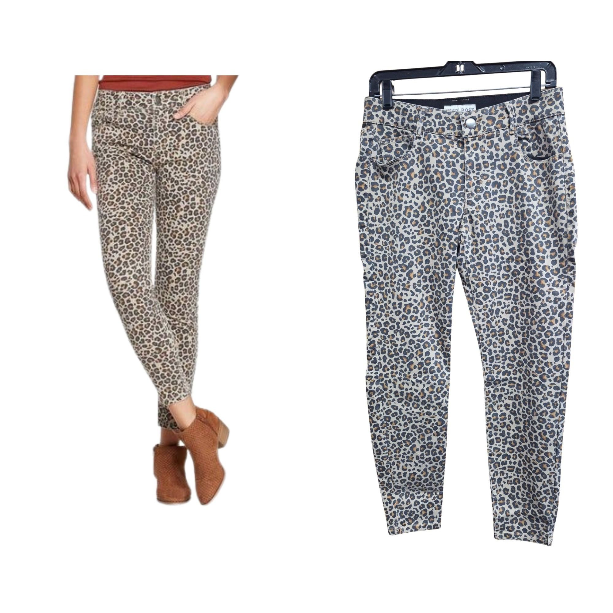 Other Knox Rose Womens Leopard Print Ankle Skinny Pants Size 8 Com Size 30" / US 8 / IT 44 - 1 Thumbnail