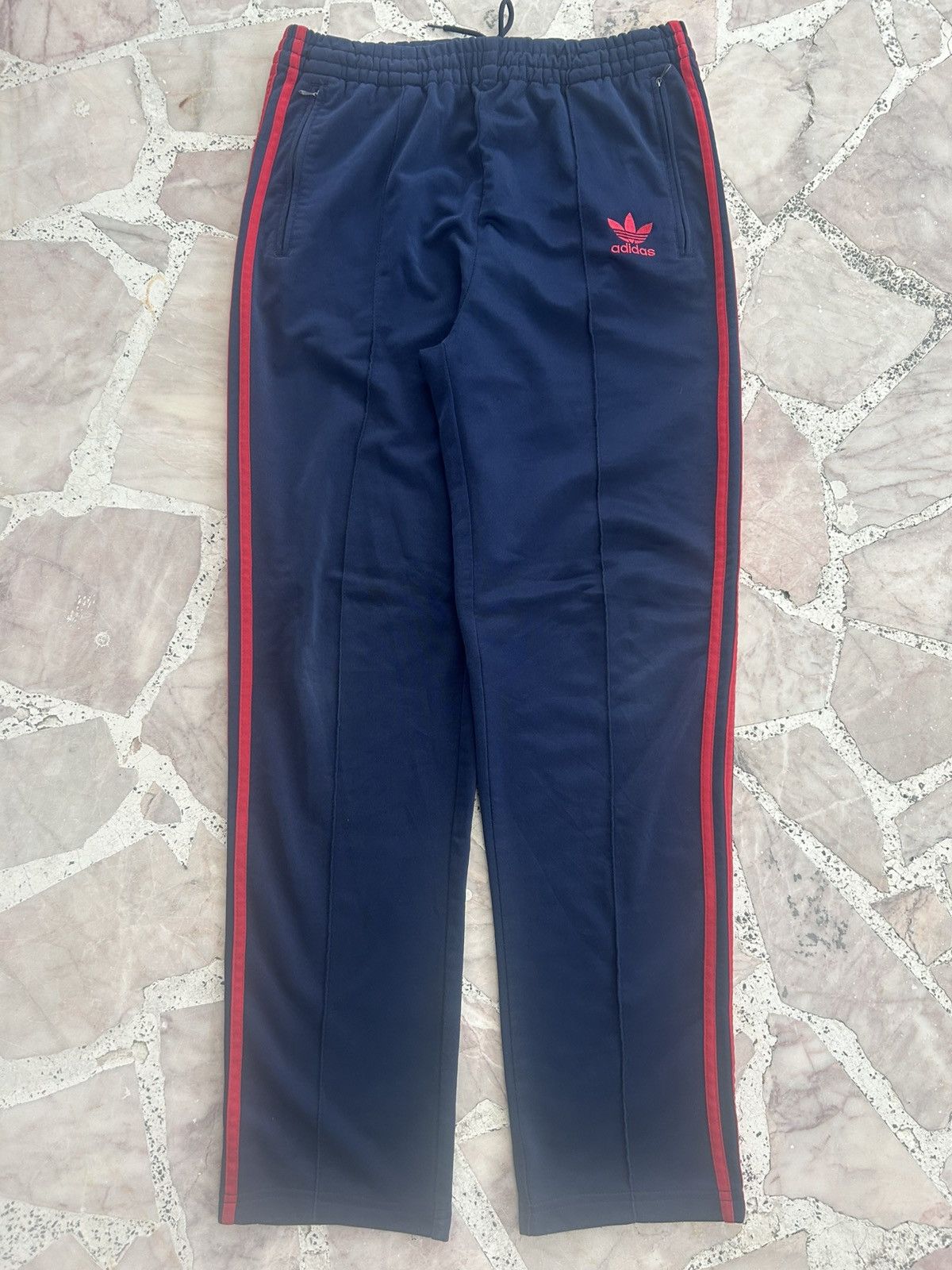 Adidas Adidas Vintage 90s Stripe Blue Red Sweat Pants Size US 30 / EU 46 - 1 Thumbnail