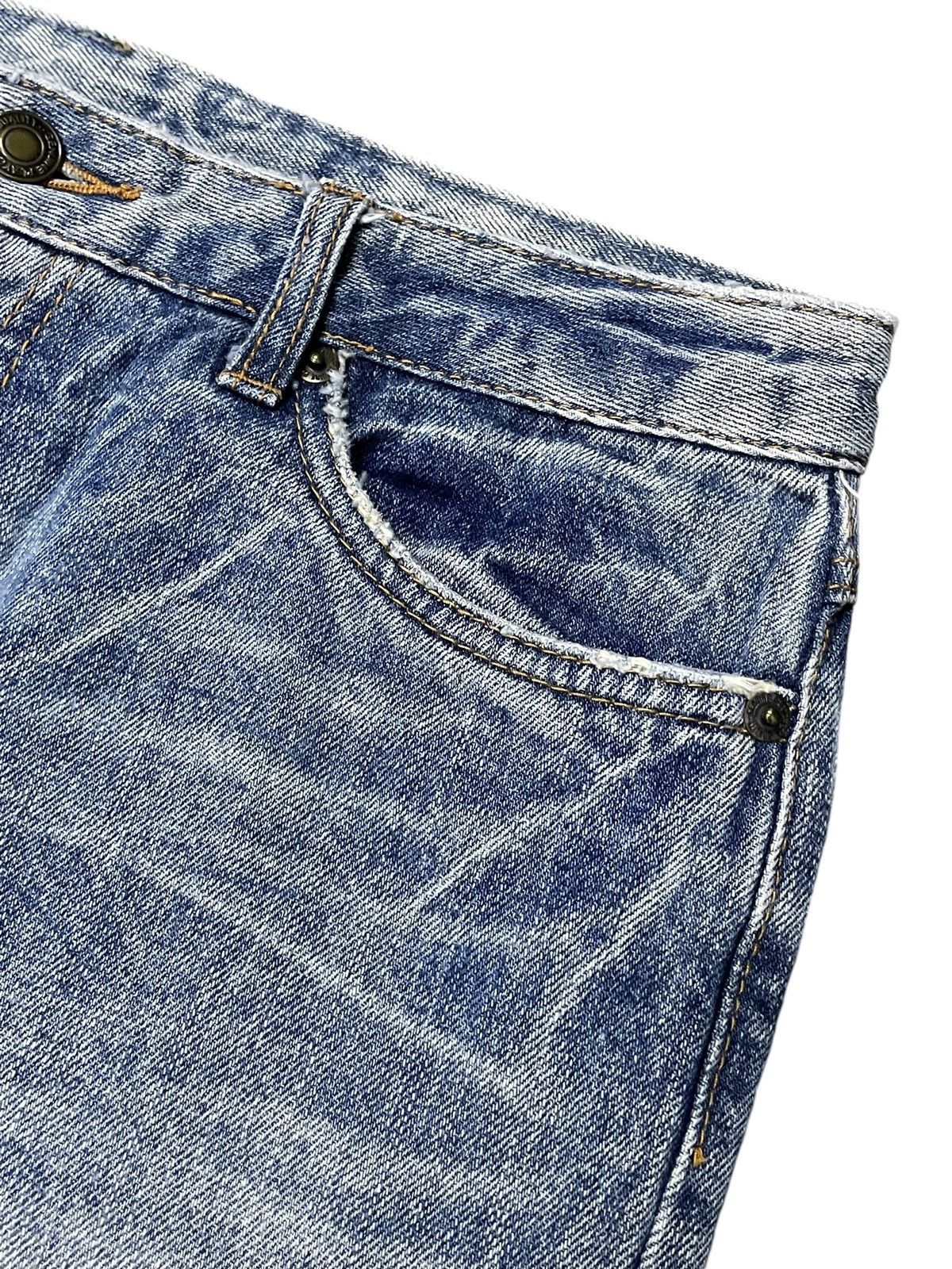 5351 POUR LES HOMMES × Hysteric Glamour Boro Heavy Stitched Japanese Brand Distressed Jeans Size US 30 / EU 46 - 11 Thumbnail
