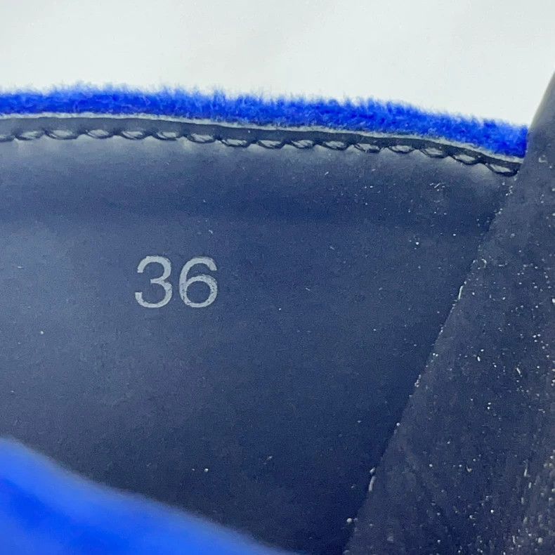 Givenchy Givenchy Letter logo round velvet slippers women's blue-bl Size US 5.5 / IT 35.5 - 8 Thumbnail