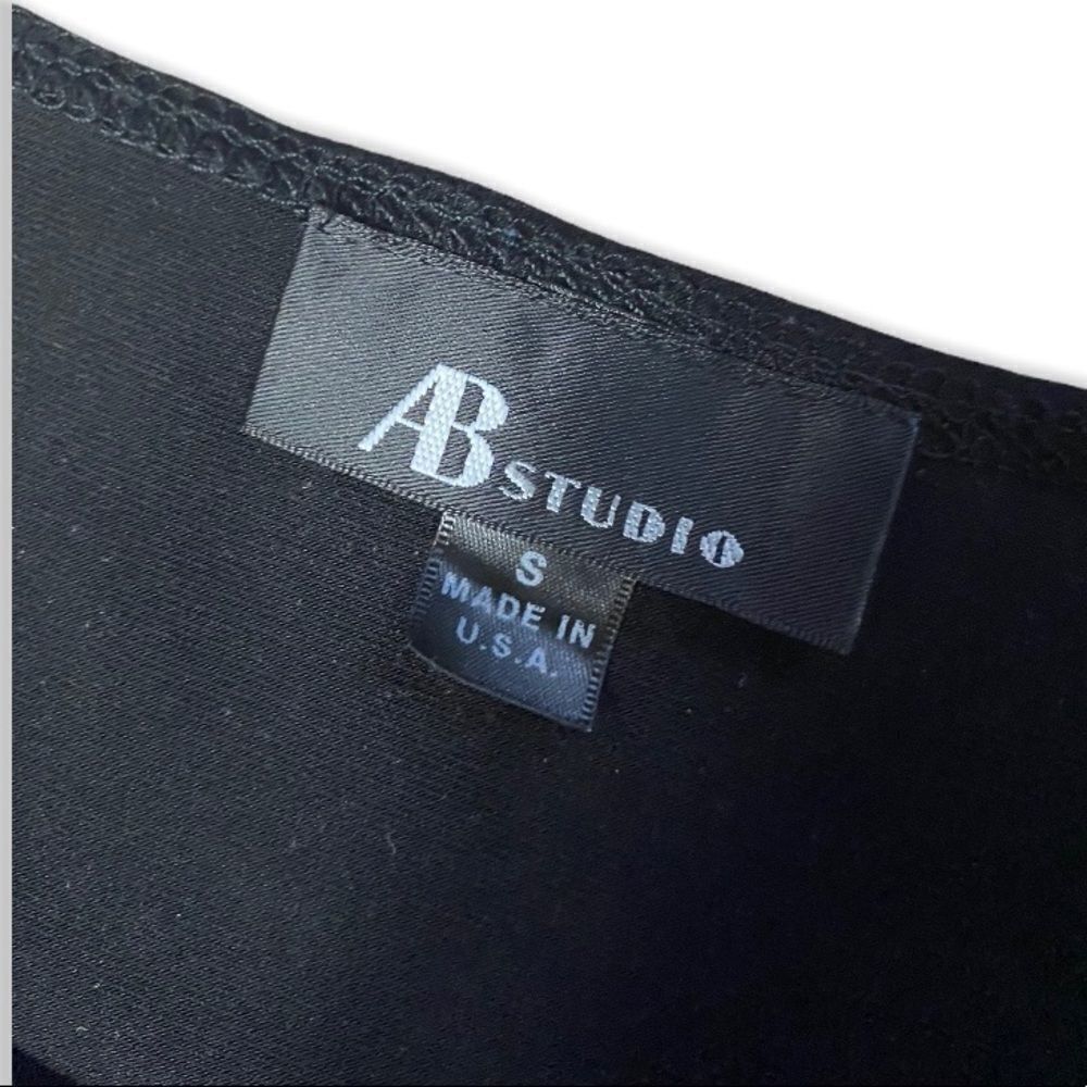 Other AB Studio Black Draped Front Blouse | Size S | 3/4 Sleeve El Size S / US 4 / IT 40 - 3 Thumbnail