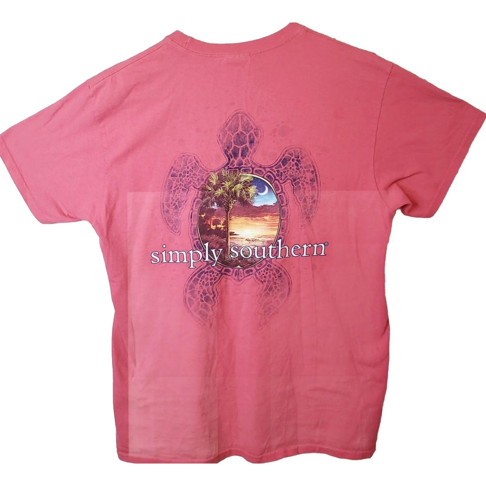Pinko Simply Southern Womens's M Pink Cotton Turtle Graphic Short Sleeve T Shirt NWOT Size M / US 6-8 / IT 42-44 - 6 Thumbnail