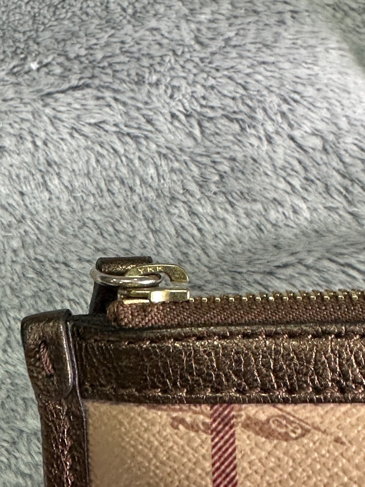 Burberry Burberry Nova Check Canvas Leather Clutch Bag Bronze Trim Size ONE SIZE - 11 Thumbnail