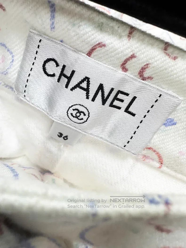 Chanel Chanel Small fish printed wide-leg trousers and denim trou Size 24" / US 00 / IT 34 - 5 Thumbnail