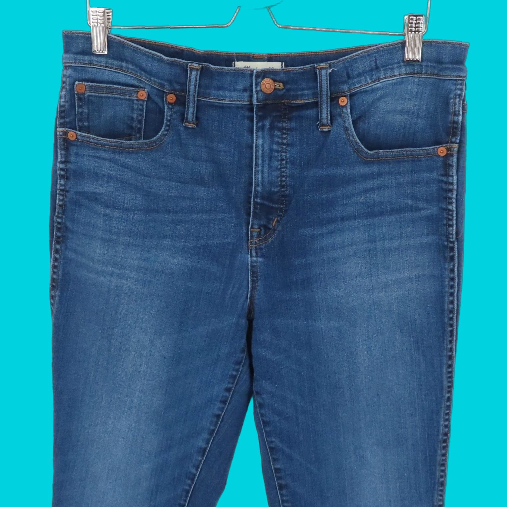 Madewell Madewell Jeans Women 32 10in High Rise Skinny Blue Denim Cotton Blend Pockets 5-Pocket Design Women’s Jeans Mens no, etc Size 24" / US 00 / IT 34 - 1 Thumbnail