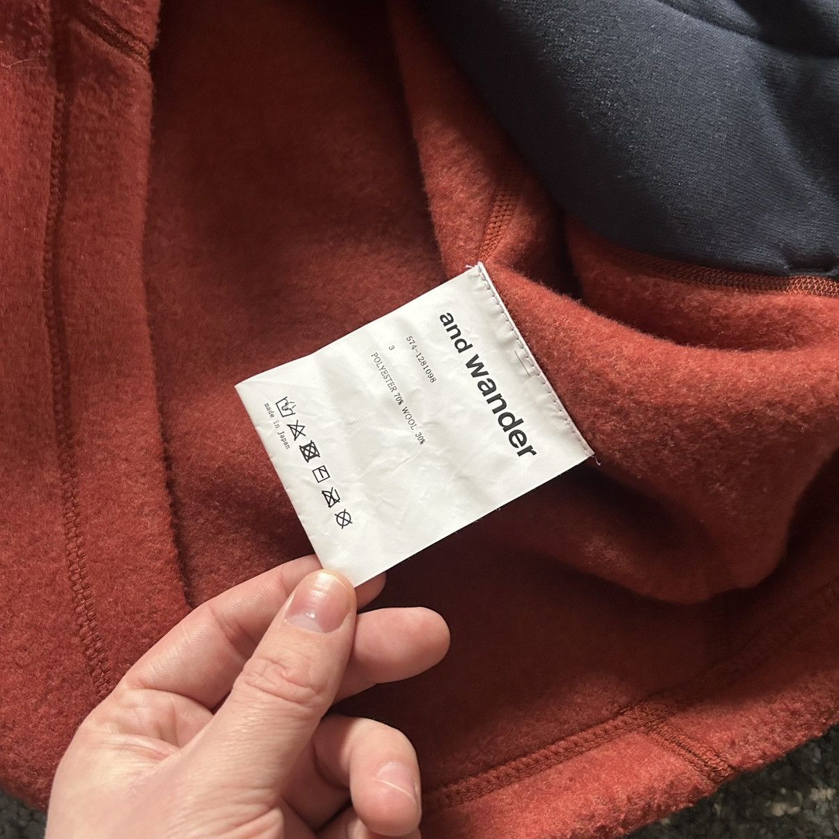 And Wander 574-1281098 2021 and wander wool fleece pullover quartersnap Size US M / EU 48-50 / 2 - 15 Thumbnail