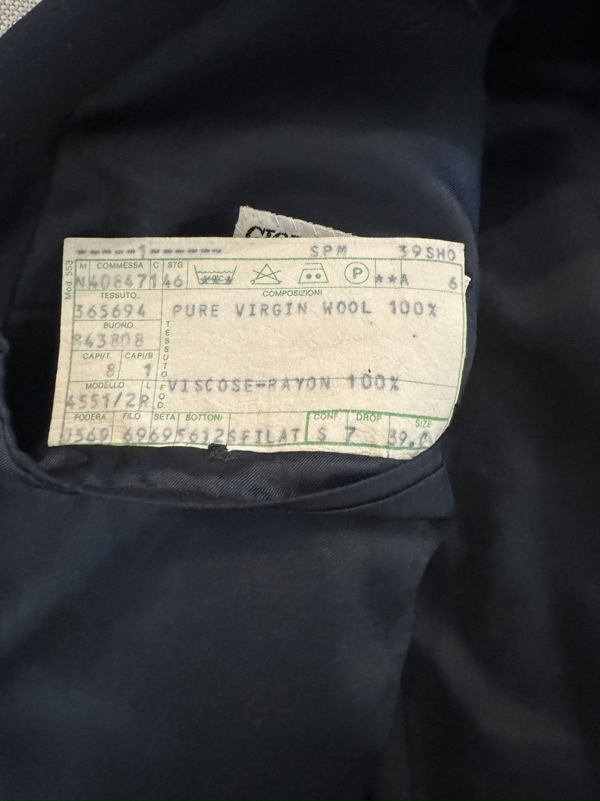 Giorgio Armani × Vintage Giorgio Armani Made in Italy Jacket in Midnight Navy 39R Size 38R - 13 Thumbnail