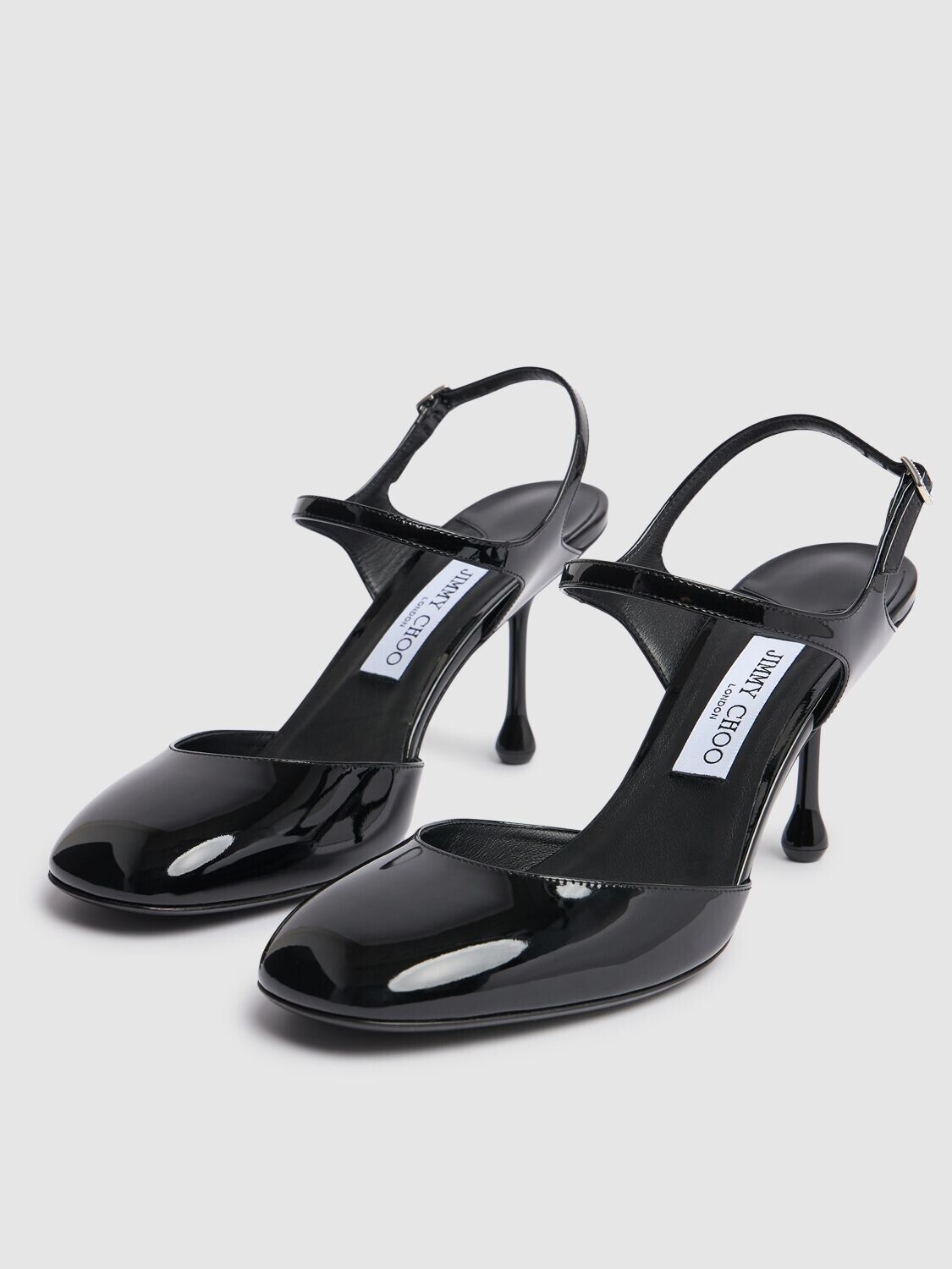 Jimmy Choo JIMMY CHOO Pixie 80 Black Patent Leather Pumps NWT Size US 7 / IT 37 - 2 Thumbnail