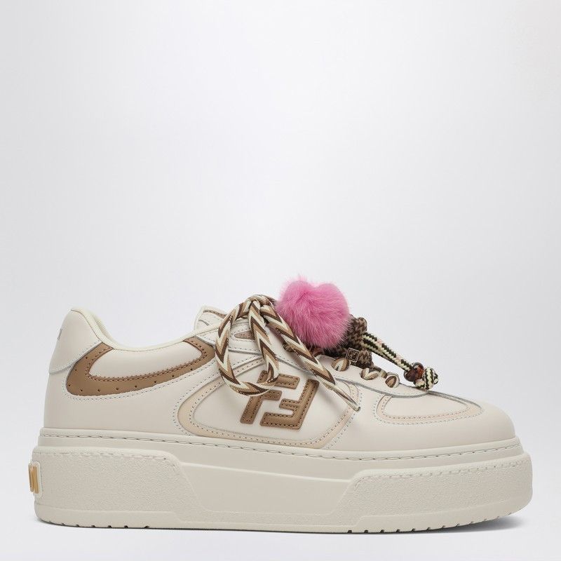 Fendi Fendi Fendi Match Low Top Platform In White Leather With Charm Size US 11 / IT 41 - 1 Thumbnail