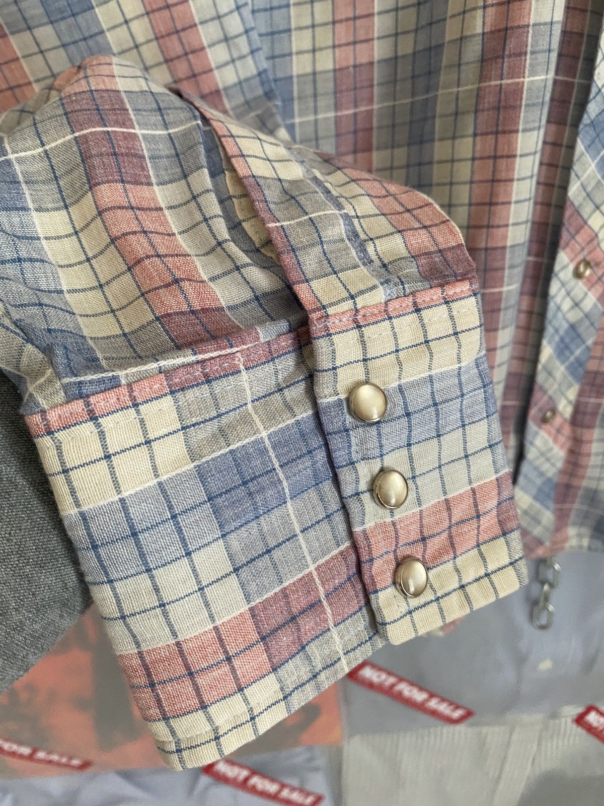 Vintage Vintage Wrangler Western Snap Button Colour Block Shirt Size US S / EU 44-46 / 1 - 6 Thumbnail