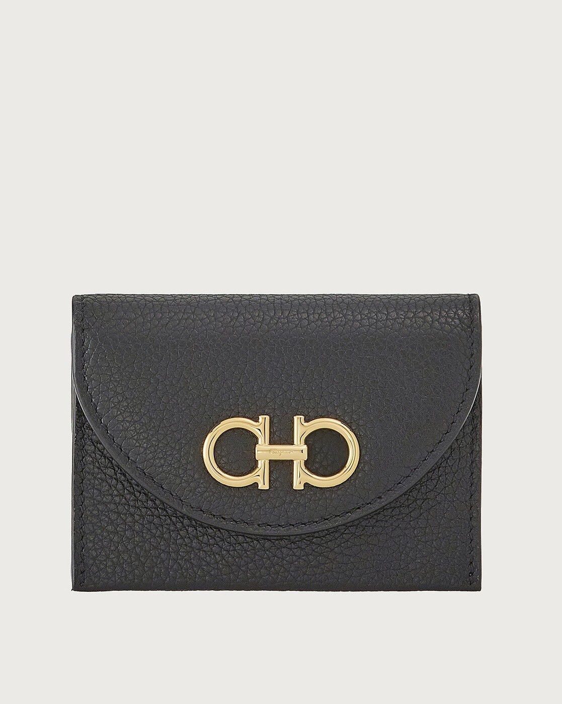 Salvatore Ferragamo o1s1rm0924 Size: OS / Gancini Leather Wallet in Black Size ONE SIZE - 1 Thumbnail