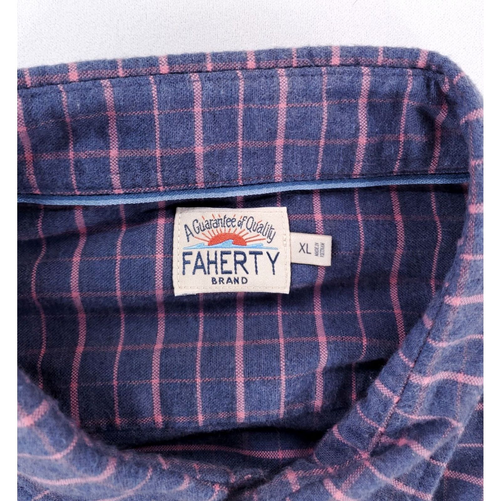 Faherty Faherty Button-Down Shirt Long Sleeve Plaid XL Mens Blue Pink Check Size US XL / EU 56 / 4 - 2 Thumbnail