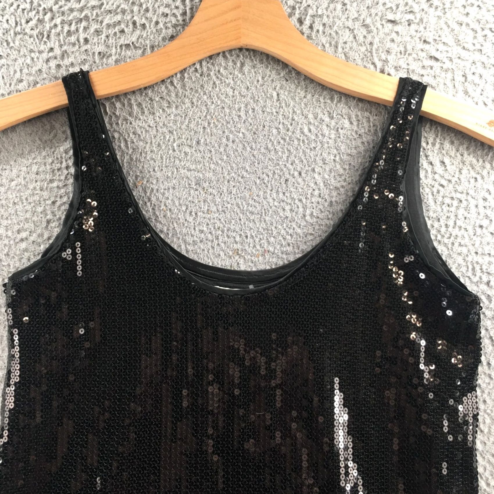 H&M H&M Sequin Tank Top Womens XS Black Sleeveless Casual Pullover Scoop Neck NEW Size XS / US 0-2 / IT 36-38 - 2 Thumbnail
