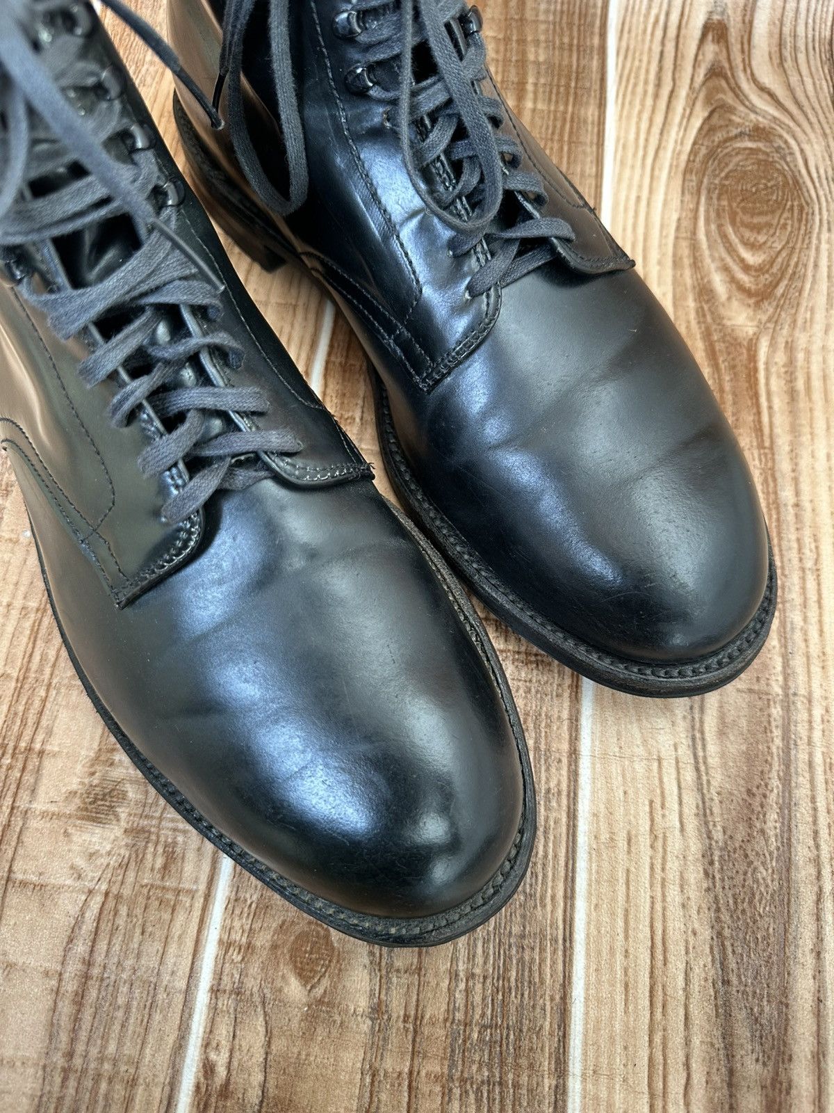 Alden Alden Black Shell Cordovan Leather Boots with Commando Sole Size US 10.5 / EU 43-44 - 13 Thumbnail