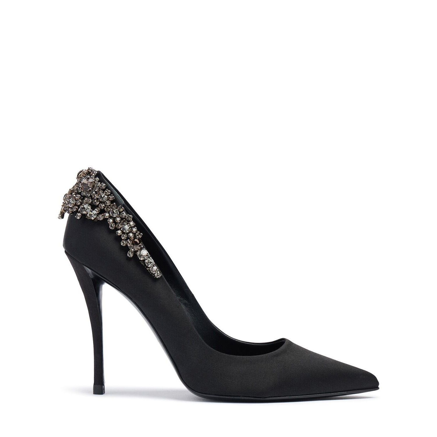 ROGER VIVIER Efflorescence $1895 Black Satin 100mm Pumps New