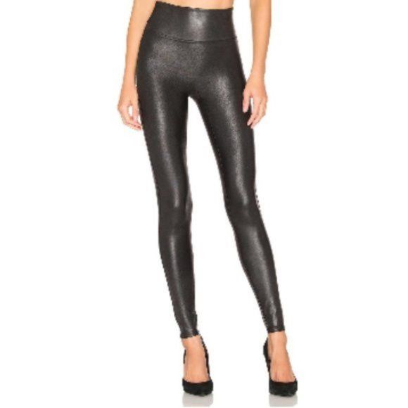 NWT Assets by Spanx Faux Leather Shaping Leggings Black Size XL |  SidelineSwap