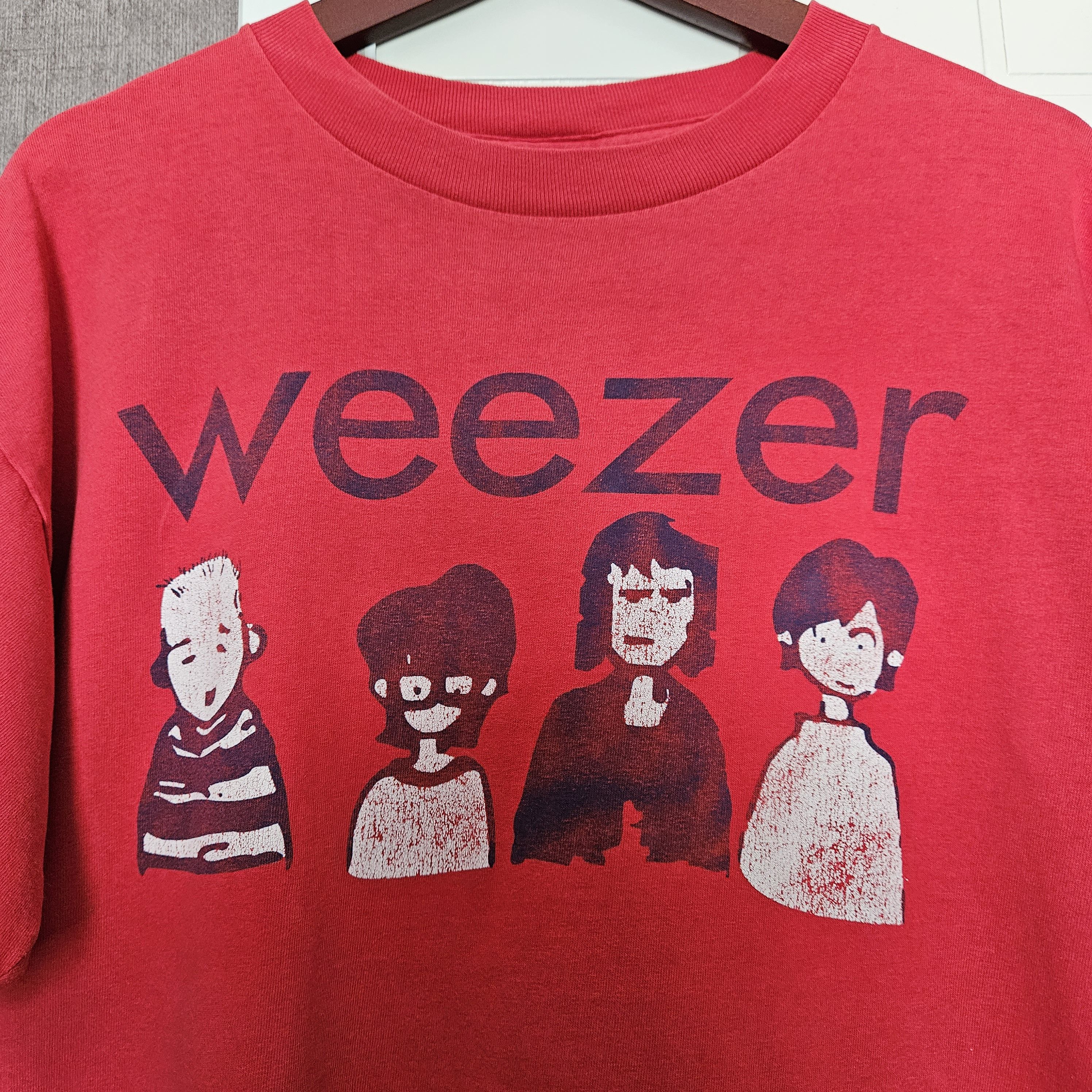 Band Tees Weezer Blue Album 90s and Red Album Vintage Shirt Size US XL / EU 56 / 4 - 17 Thumbnail