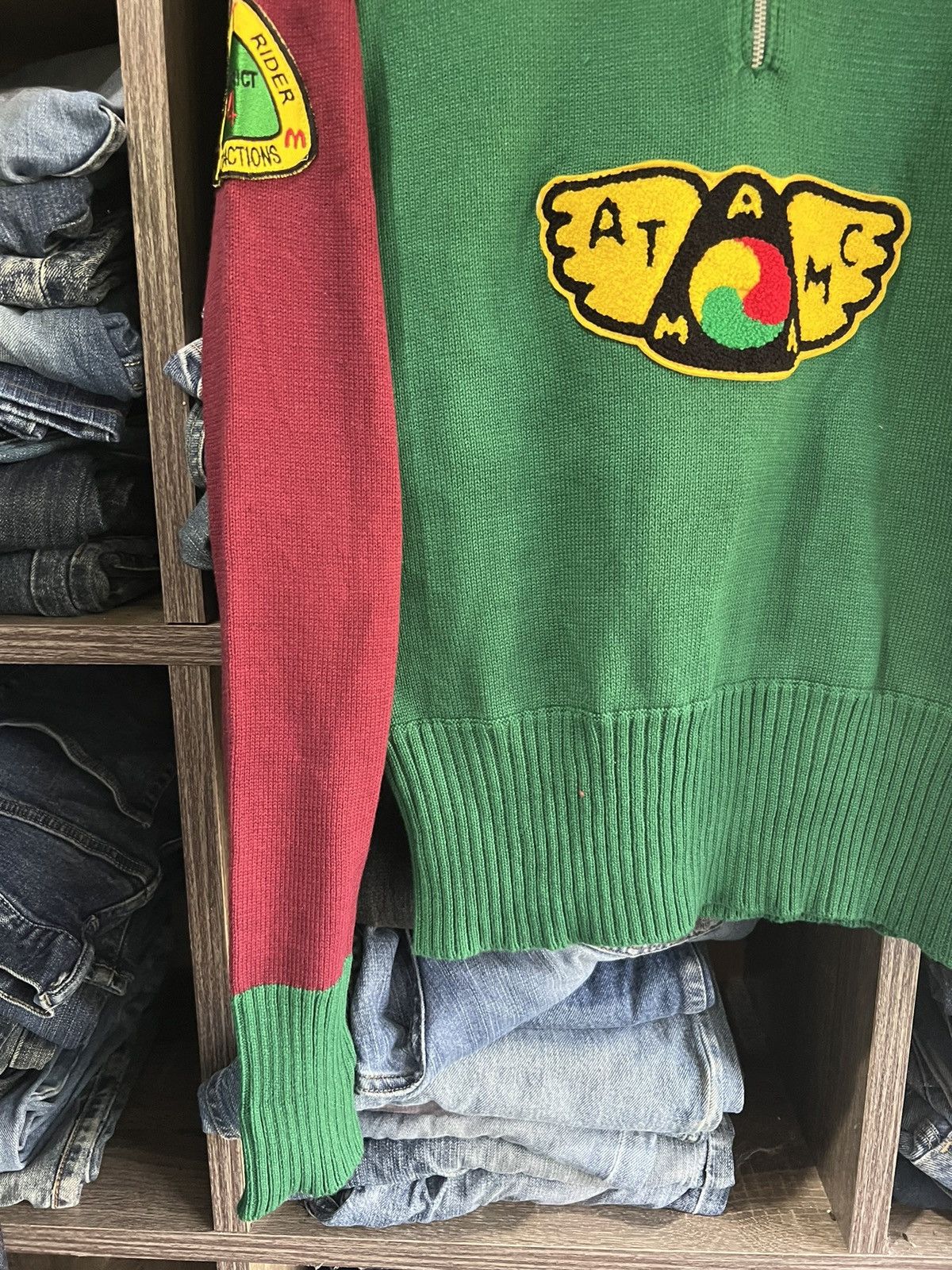 Japanese Brand 🔥Attraction American Motorcycle Association Knit Sweater Size US S / EU 44-46 / 1 - 8 Thumbnail
