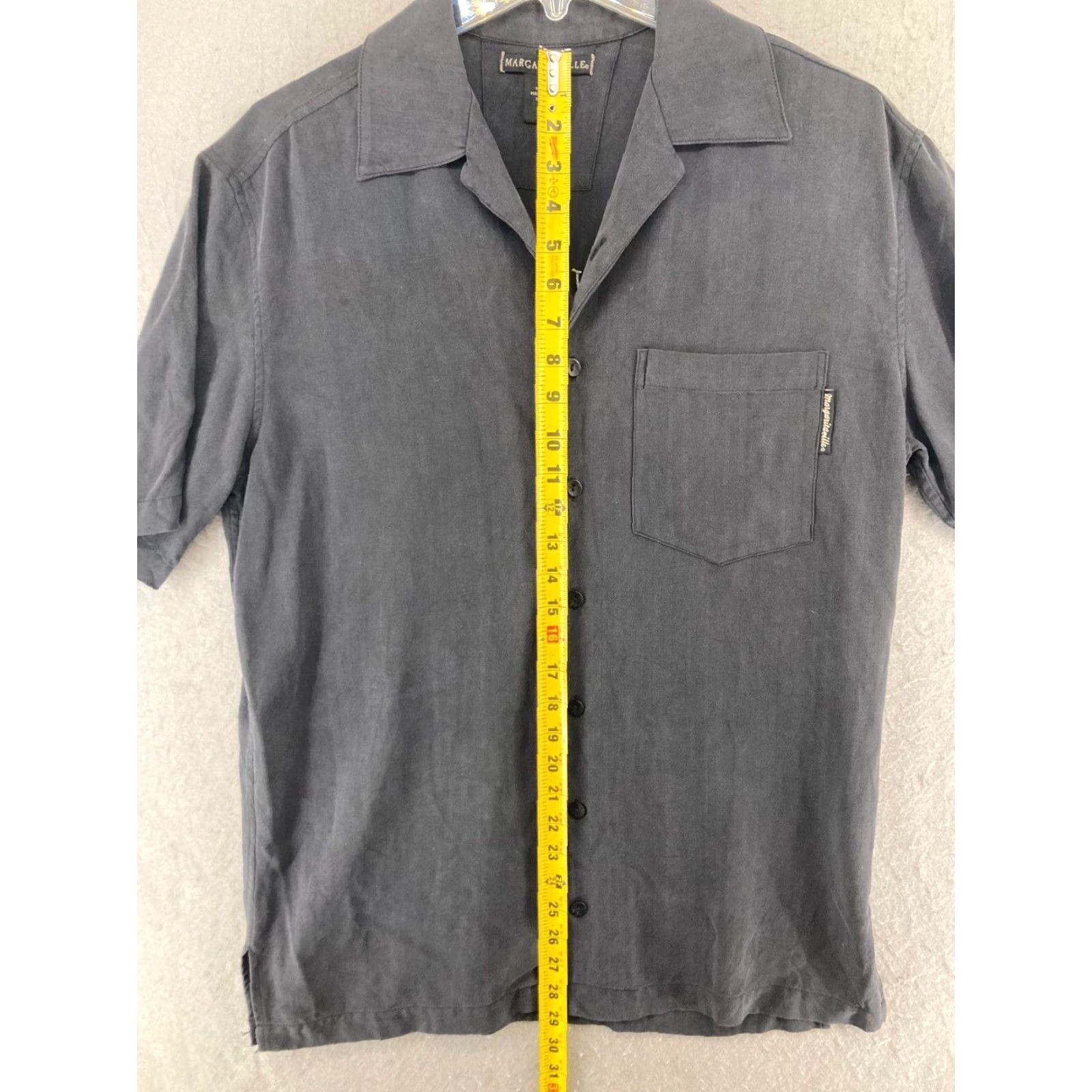 Olive Margaritaville Shirt Silk Black Mens Short Sleeve Collared Small Adult Regular Beach Music Mens Size US S / EU 44-46 / 1 - 3 Thumbnail