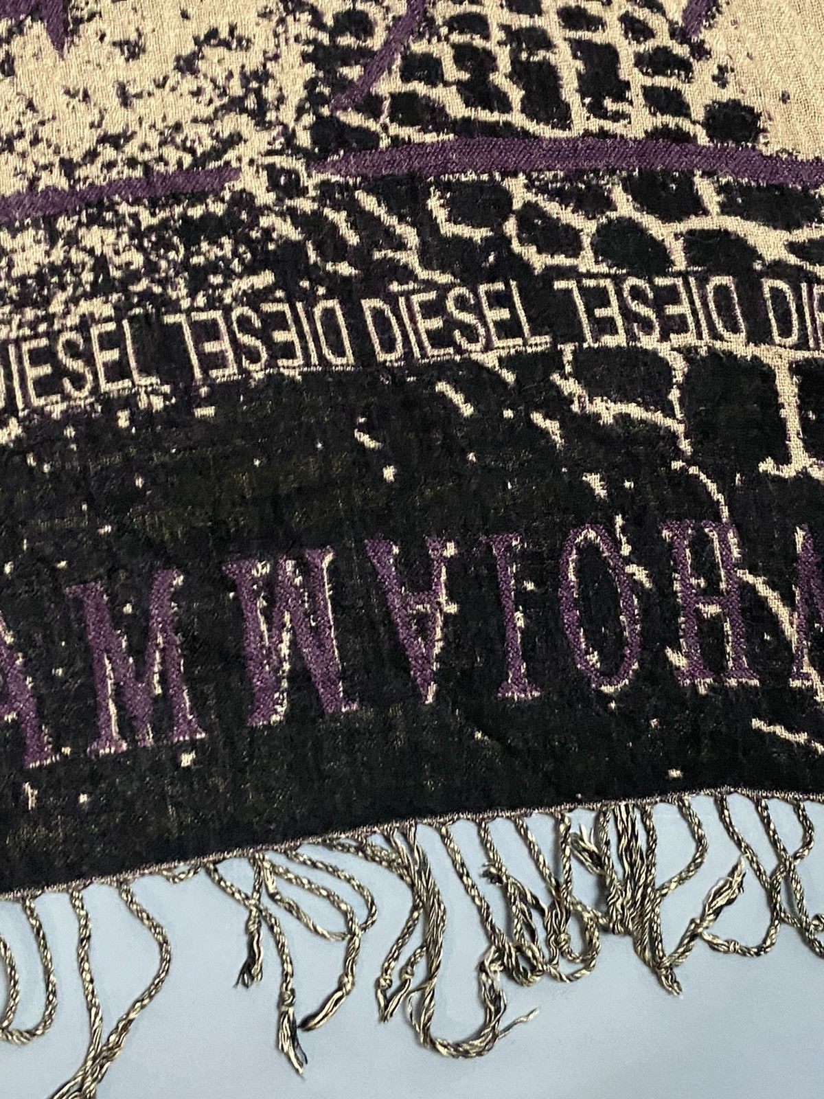 Diesel Women’s Diesel Graphic Fringe Scarf Shawl Viscose 172x64cm Size ONE SIZE - 4 Thumbnail