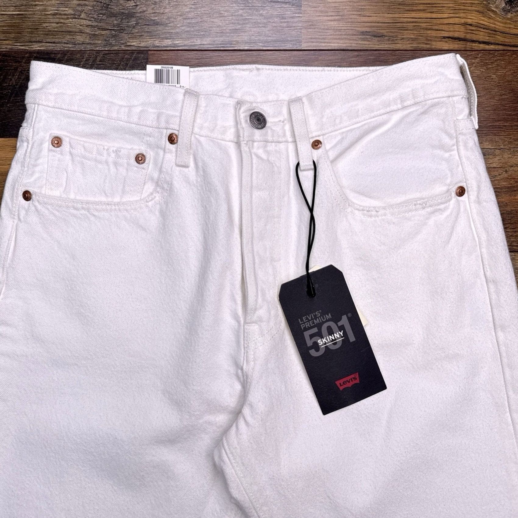 Levi's Levis Premium 501 Skinny Jeans Womens 30x28 High Rise Button Fly Non Stretch New Size 30" / US 8 / IT 44 - 4 Thumbnail