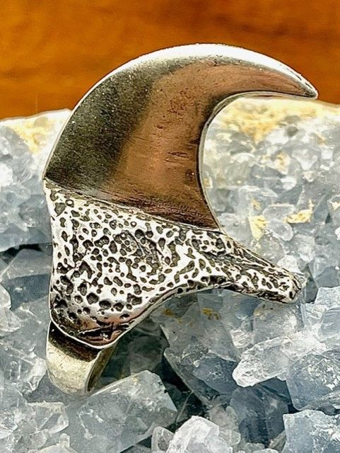 Other MARCHE NOIR Sterling Silver AFRICAN Claw Ring Rare 80s Size ONE SIZE - 3 Thumbnail
