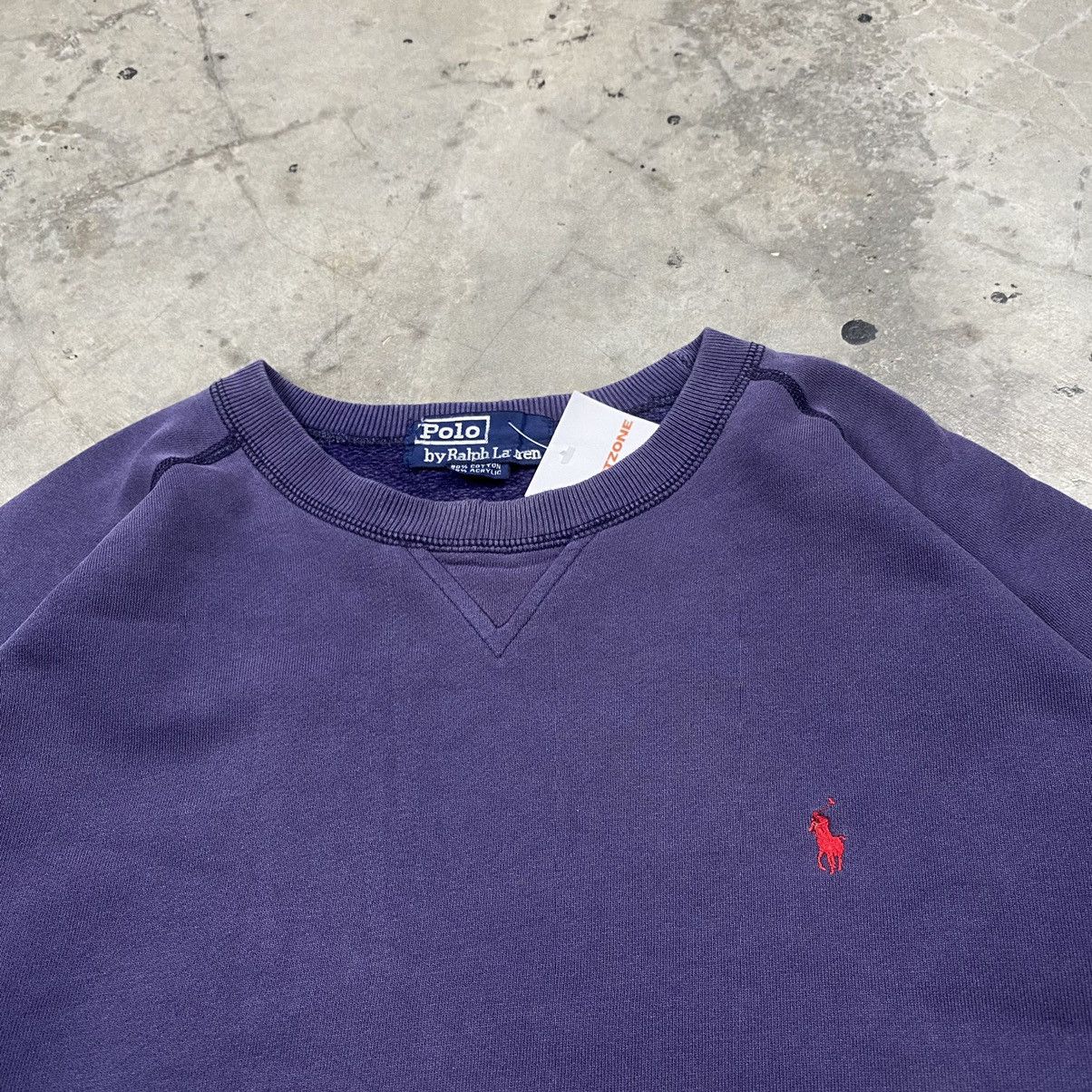Polo Ralph Lauren × RRL Ralph Lauren × Vintage 90s Polo RL Small Pony Sunfaded Boxy Crewneck Size US M / EU 48-50 / 2 - 2 Thumbnail