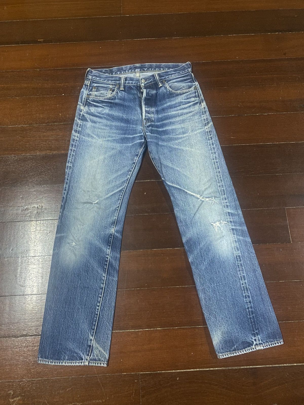Warehouse vintage GLEEM CLOTHING japanes brand selvedge mud wash faded Size US 32 / EU 48 - 1 Thumbnail