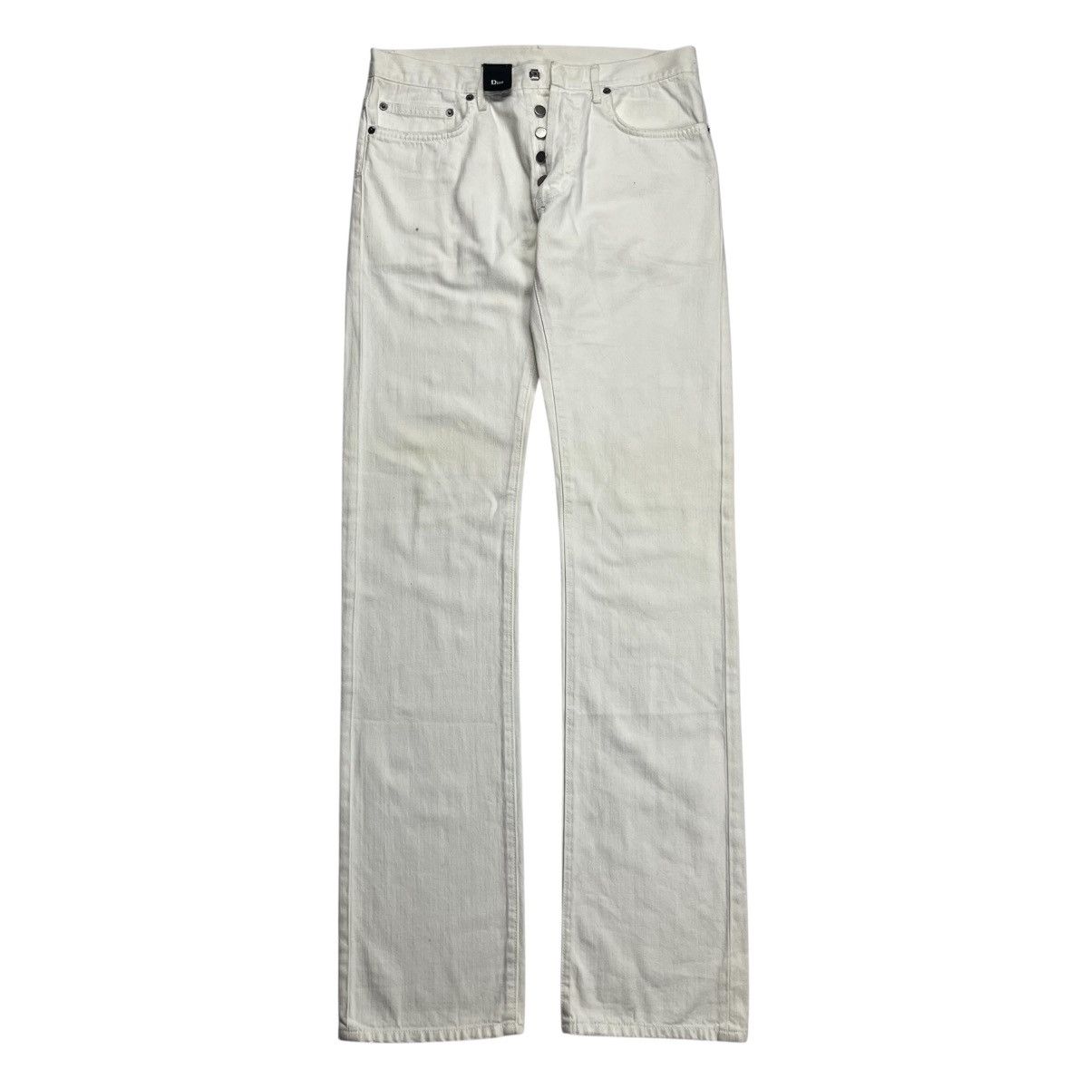 Dior SS 2005 Dior Homme “Untitled” White Denim by Hedi Slimane Size US 30 / EU 46 - 1 Thumbnail