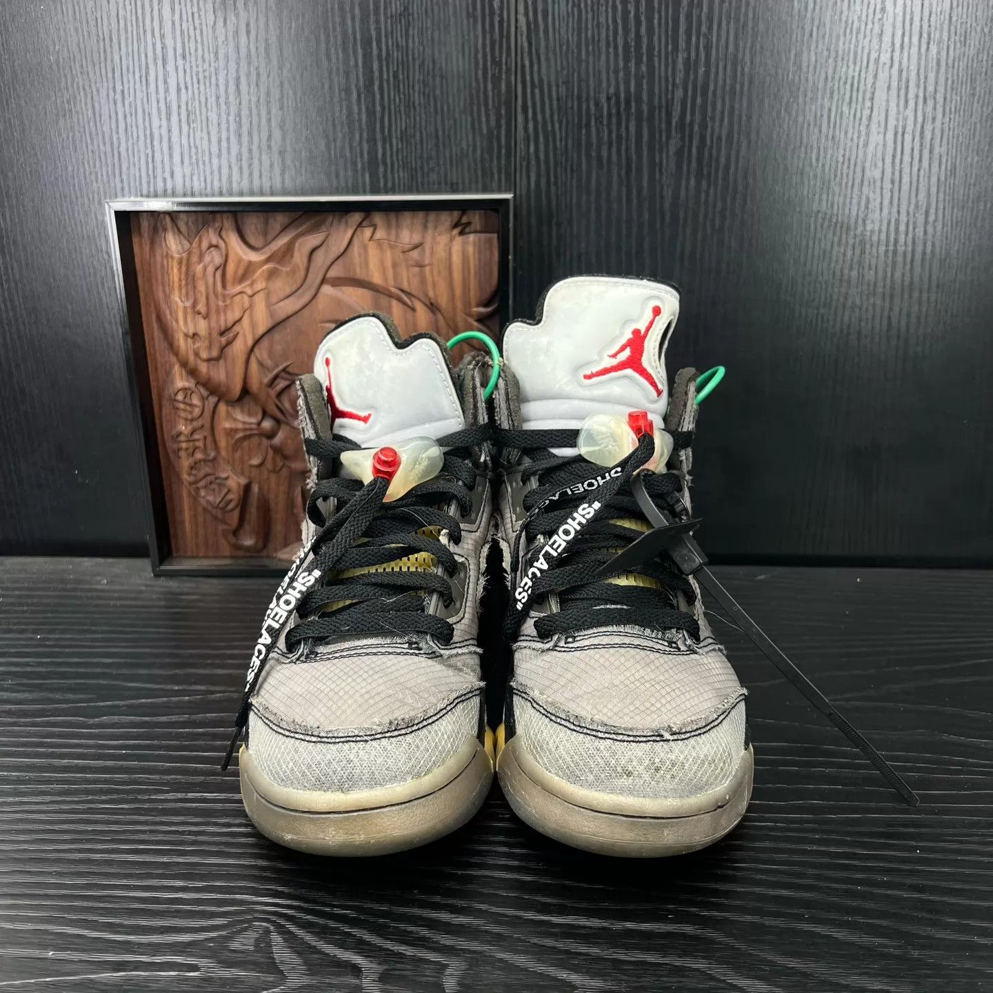 Nike Off-White Air Jordan 5 'Black Wing' Size 40 Size US 7 / EU 40 - 7 Thumbnail