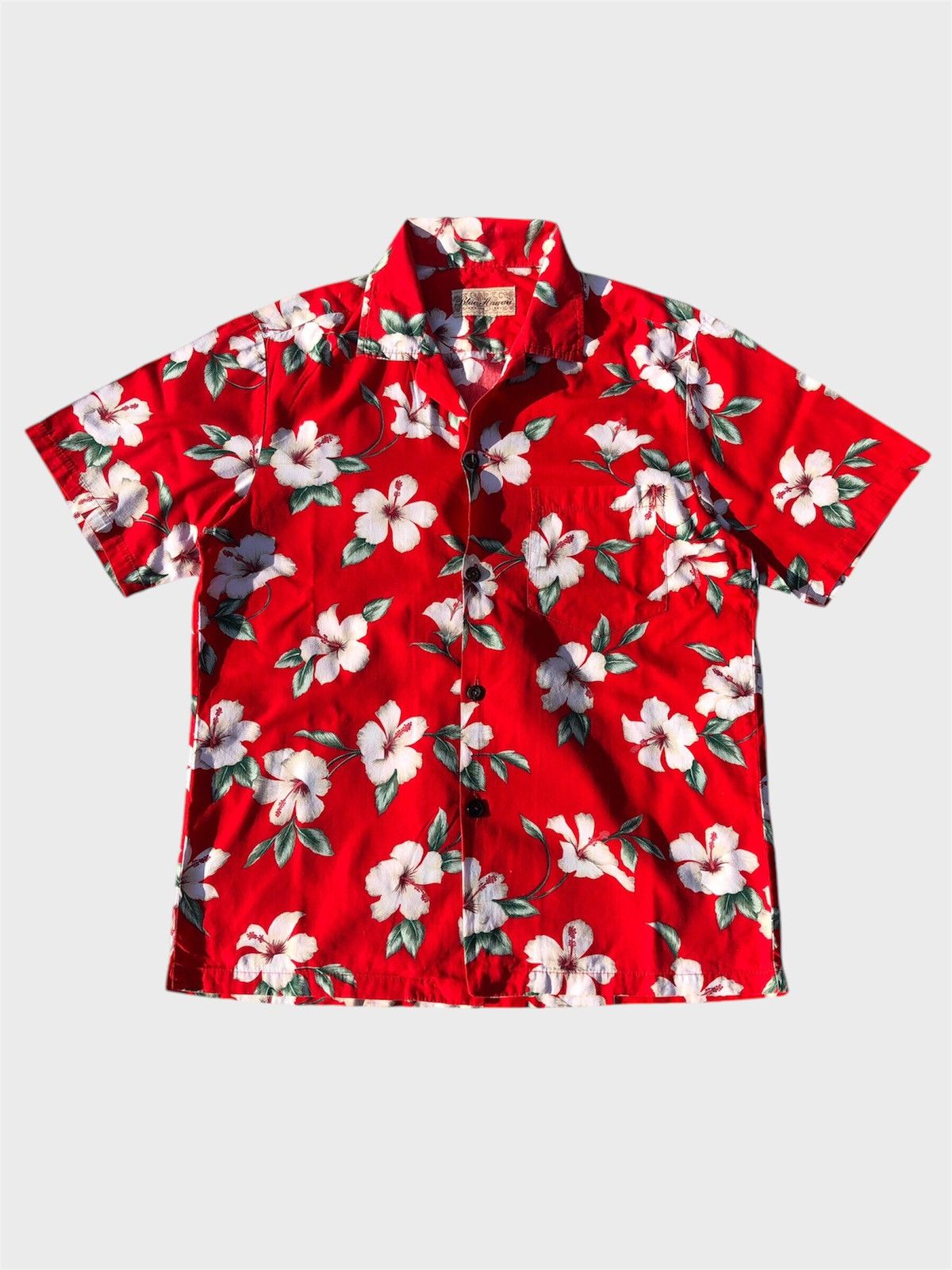 Vintage Vintage Blue Hawaii Hawaiian Island Aloha Hibiscus Flowers Size US L / EU 52-54 / 3 - 1 Thumbnail